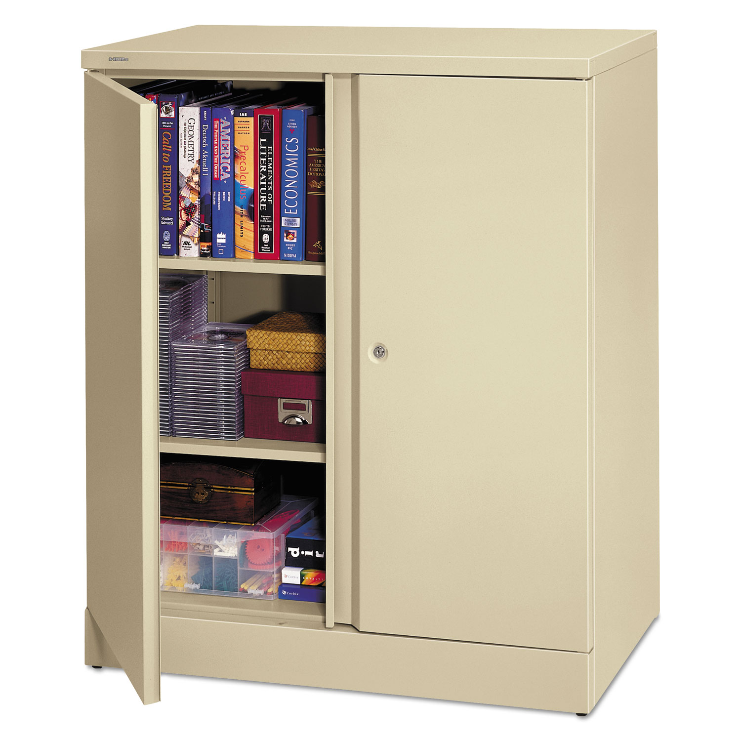 Easy-to-Assemble Storage Cabinet, 36w x 18d x 42-3/4h, Putty