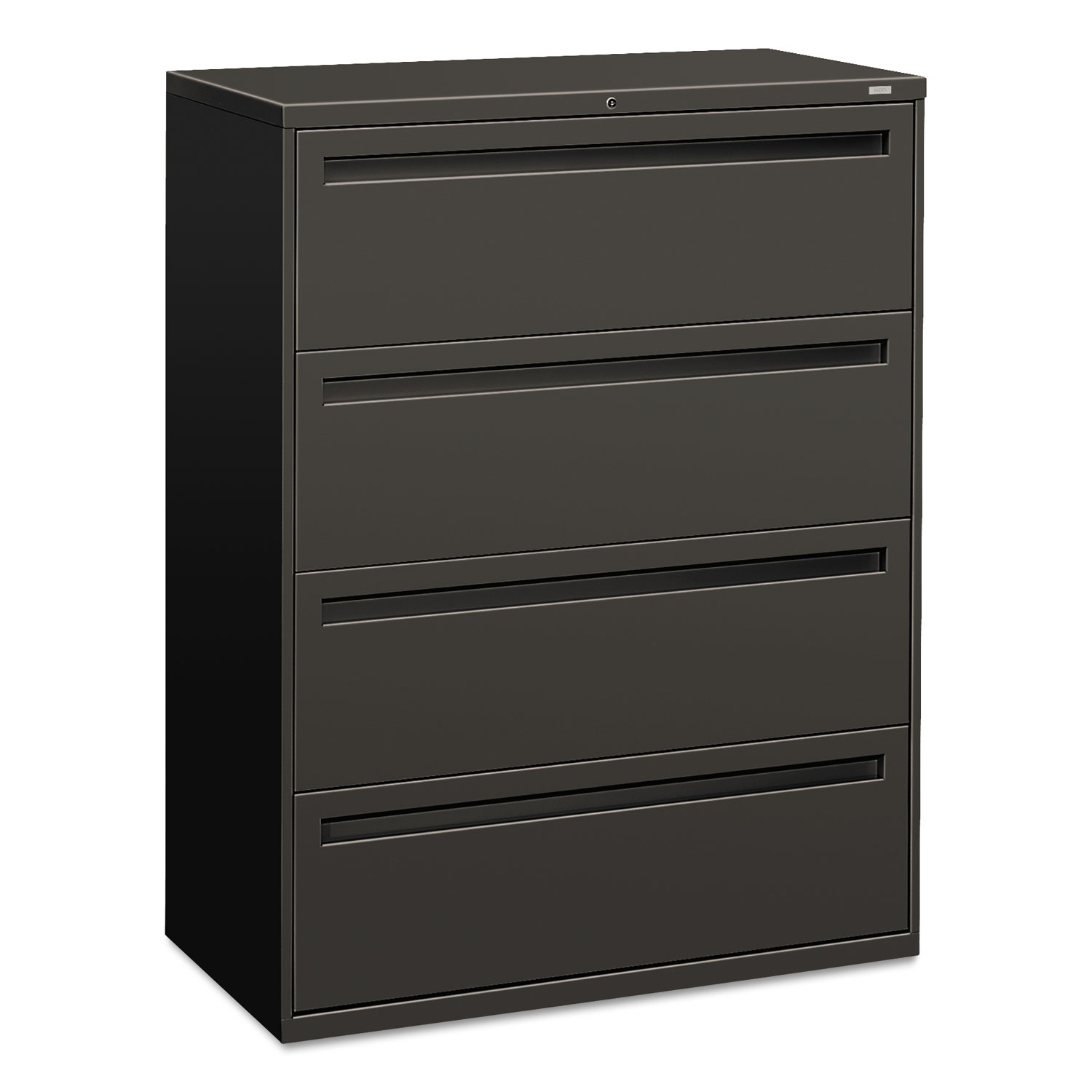 700 Series Four-Drawer Lateral File, 42w x 18d x 52 1/2h, Charcoal