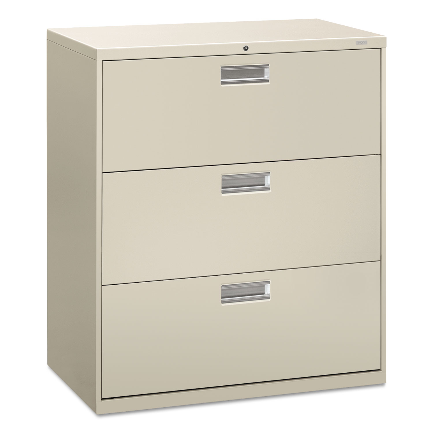 600 Series Three-Drawer Lateral File, 36w x 18d x 39 1/8h, Light Gray