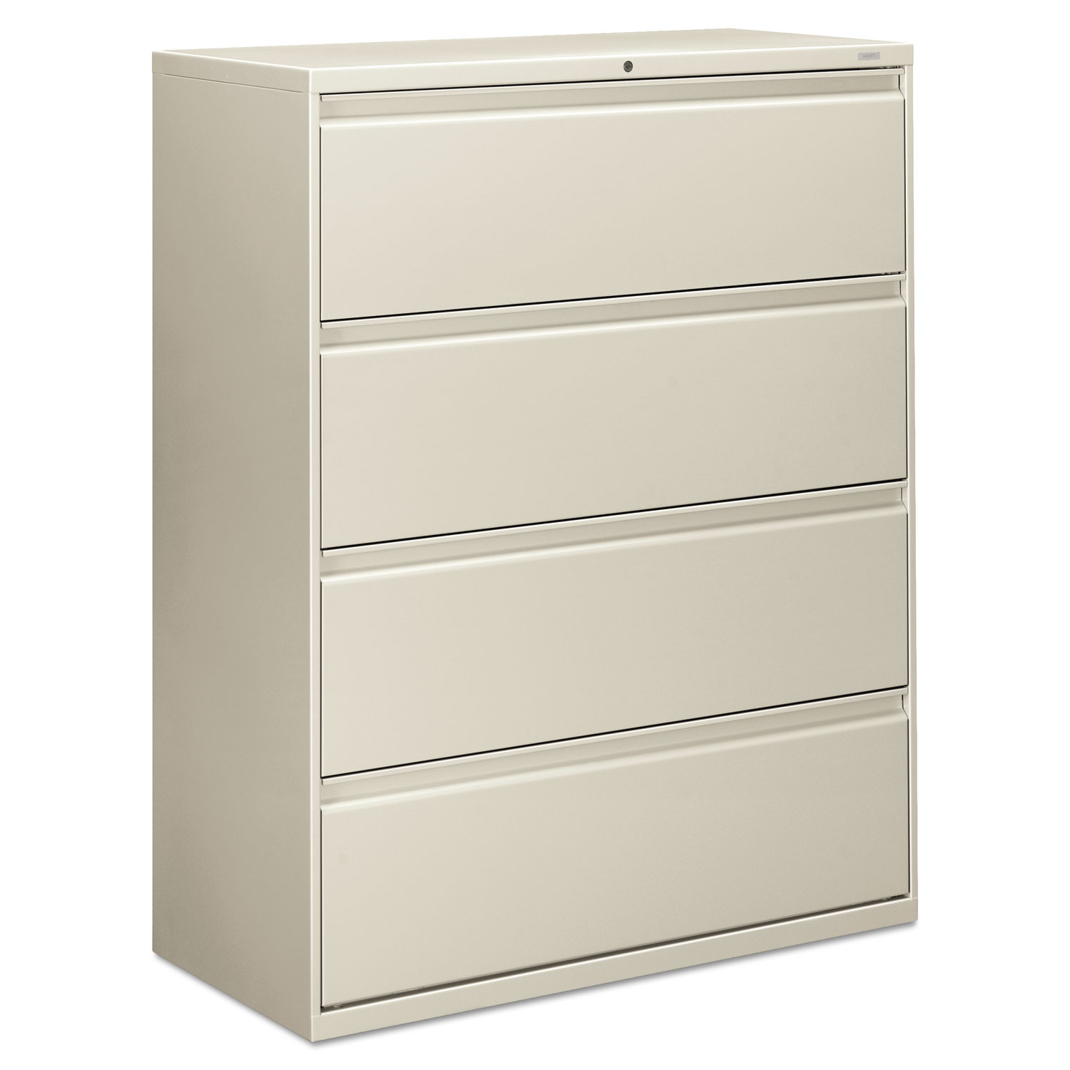 800 Series Four-Drawer Lateral File, 42w x 19-1/4d x 53-1/4h, Light Gray