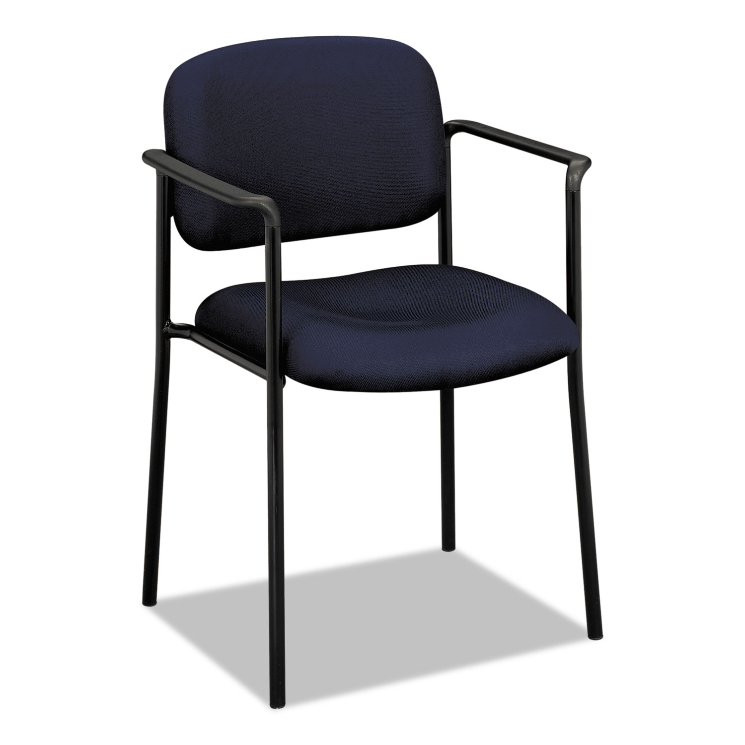 VL616 Series Stacking Guest Chair with Arms, Navy Fabric