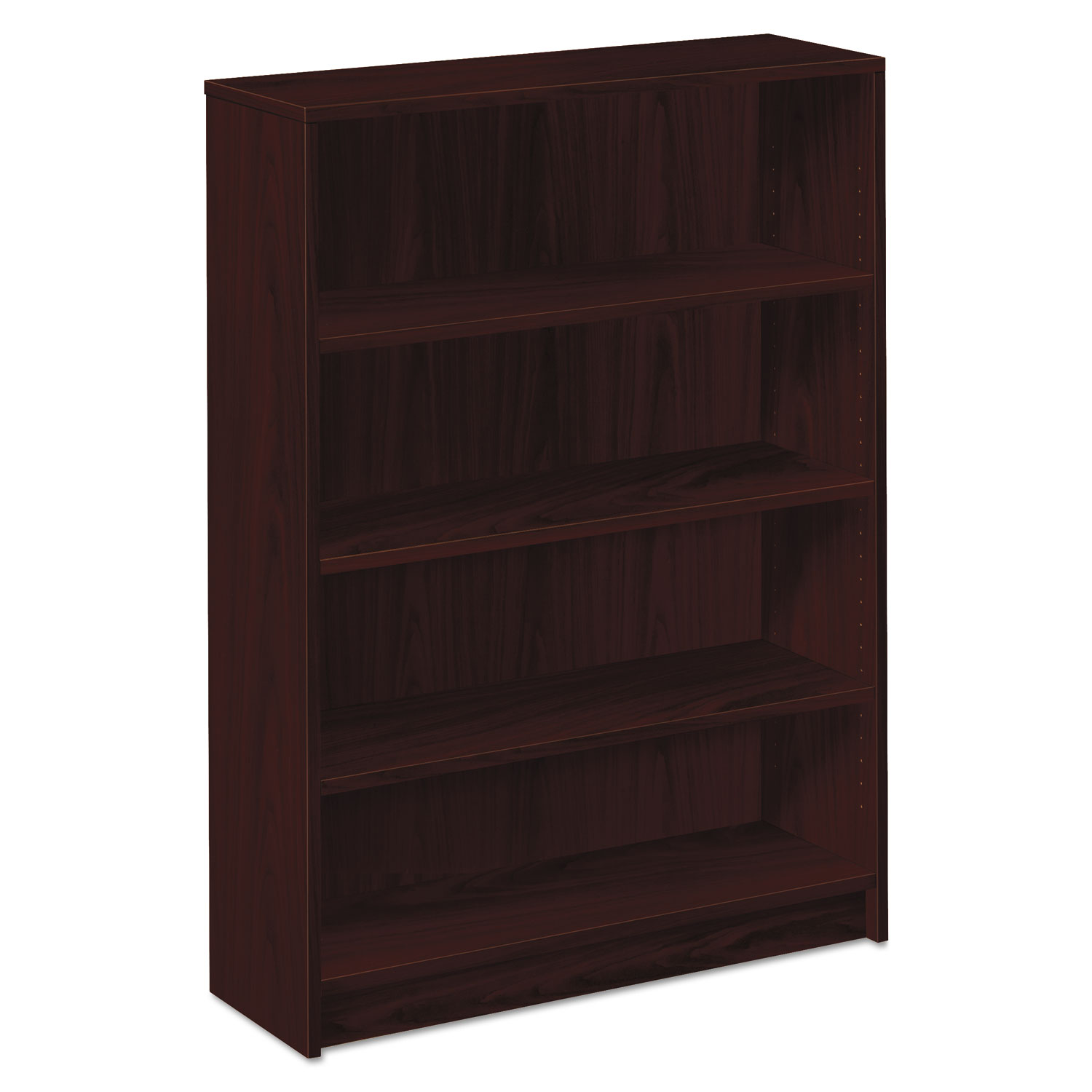 1870 Series Bookcase, Four Shelf, 36w x 11 1/2d x 48 3/4h, Mahogany