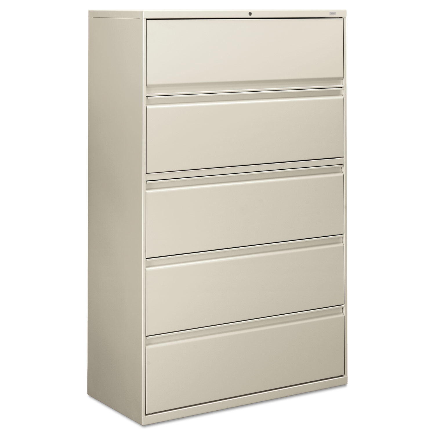 801 Series Five-Drawer Lateral File, Roll-Out/Posting Shelves,42w x 67h, Lt Gray