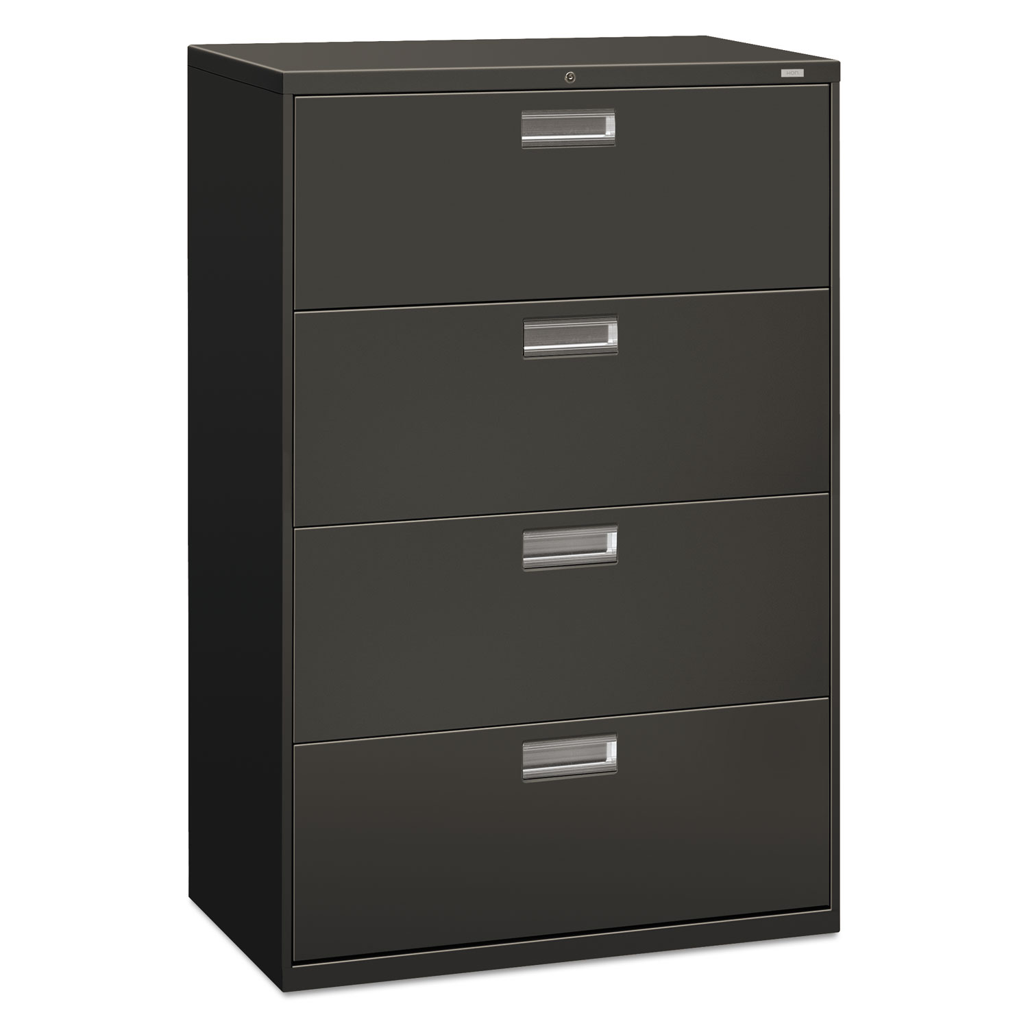  HON H684.L.S 600 Series Four-Drawer Lateral File, 36w x 18d x 52.5h, Charcoal (HON684LS) 
