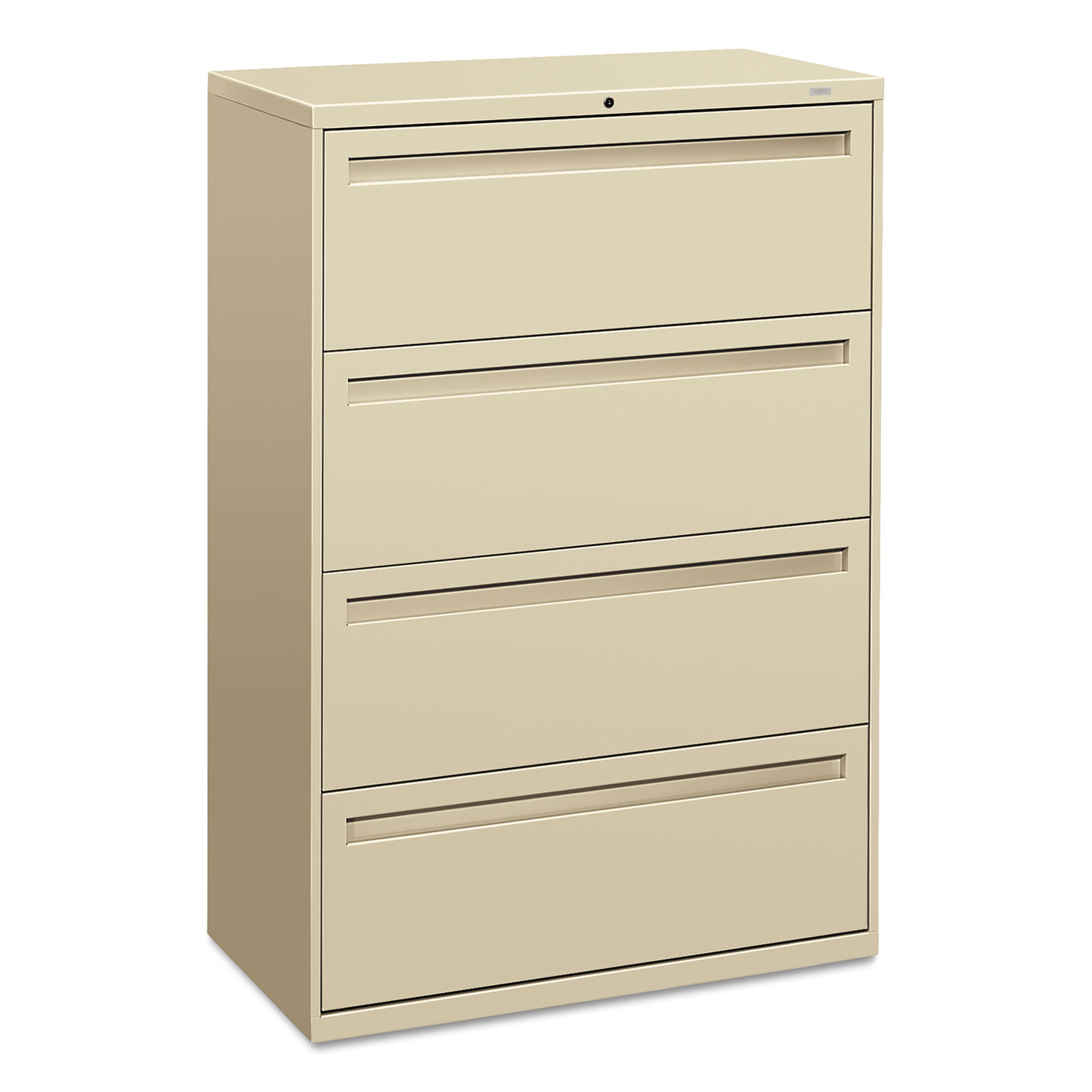 700 Series Four-Drawer Lateral File, 36w x 18d x 52 1/2h, Putty