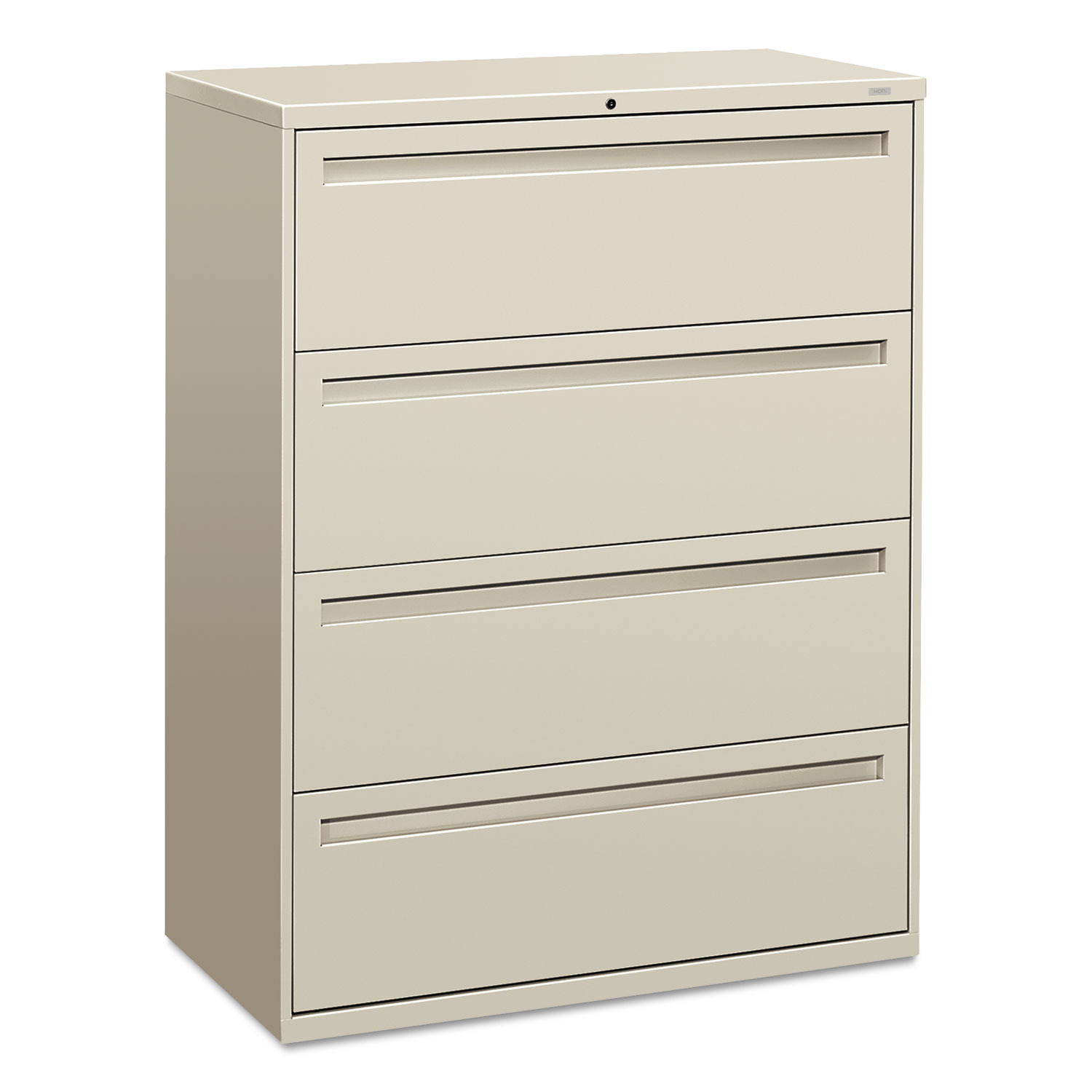 700 Series Four-Drawer Lateral File, 42w x 18d x 52 1/2h, Light Gray