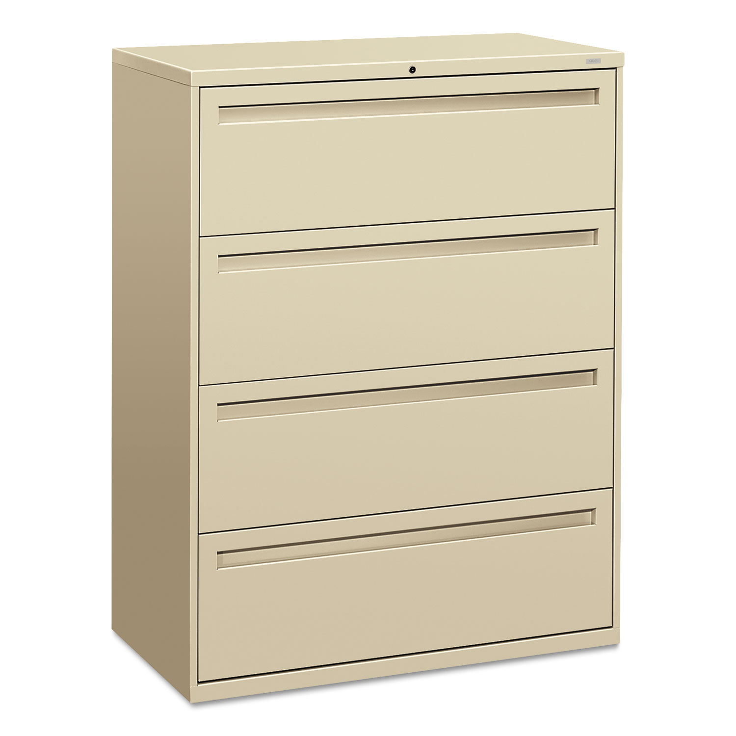 700 Series Four-Drawer Lateral File, 42w x 18d x 52 1/2h, Putty