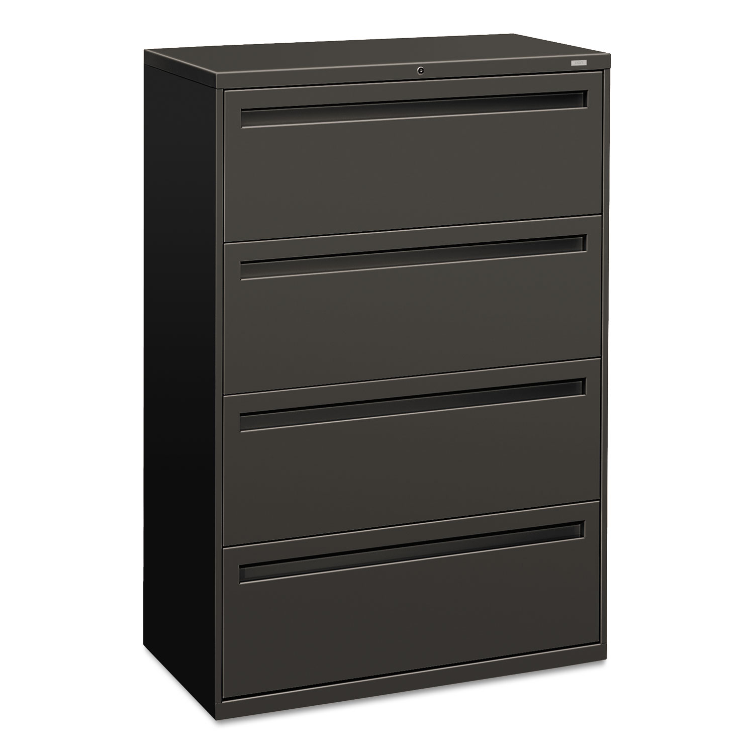 700 Series Four-Drawer Lateral File, 36w x 19-1/4d, Charcoal