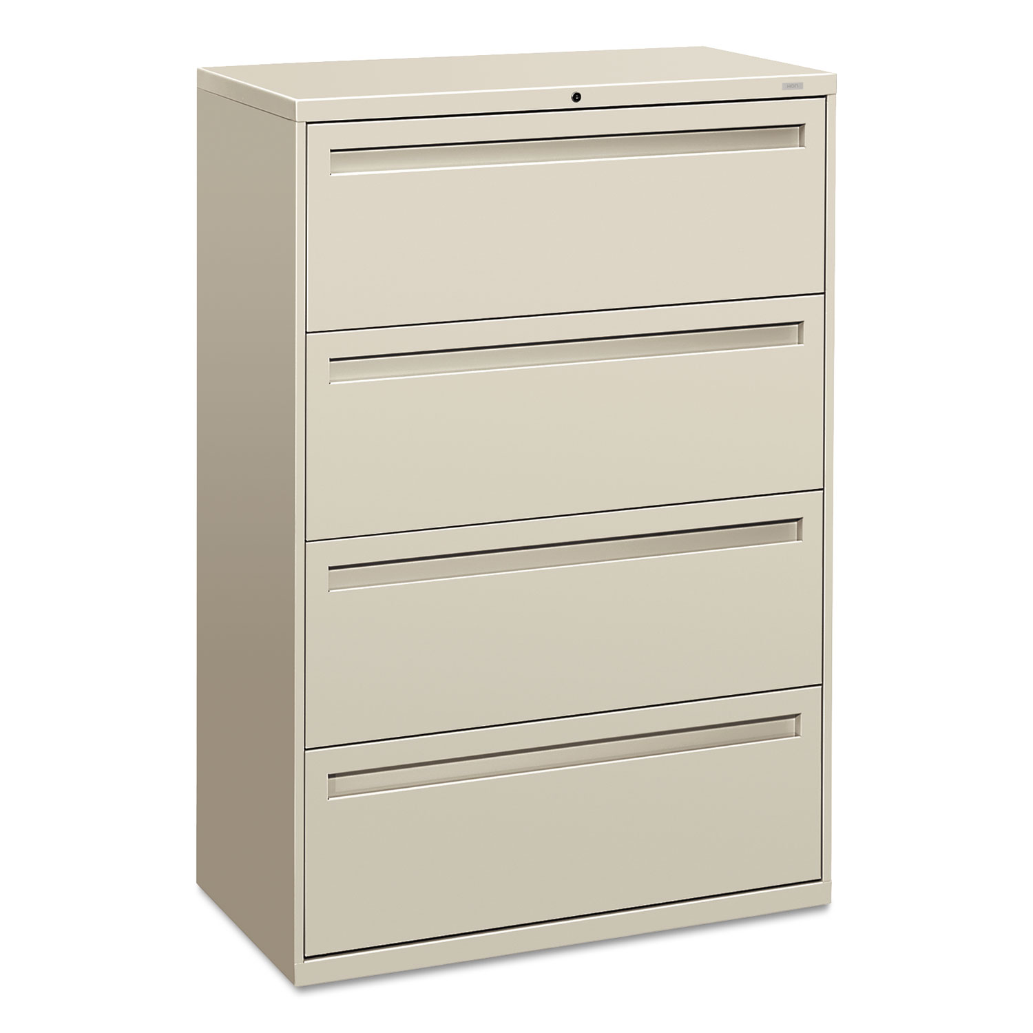 700 Series Four-Drawer Lateral File, 36w x 18d x 52 1/2h, Light Gray