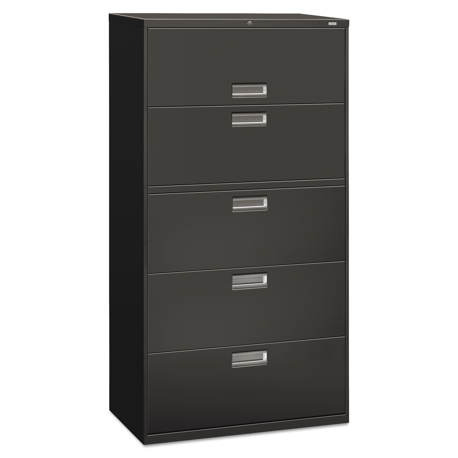  HON H685.L.S 600 Series Five-Drawer Lateral File, 36w x 18d x 64.25h, Charcoal (HON685LS) 