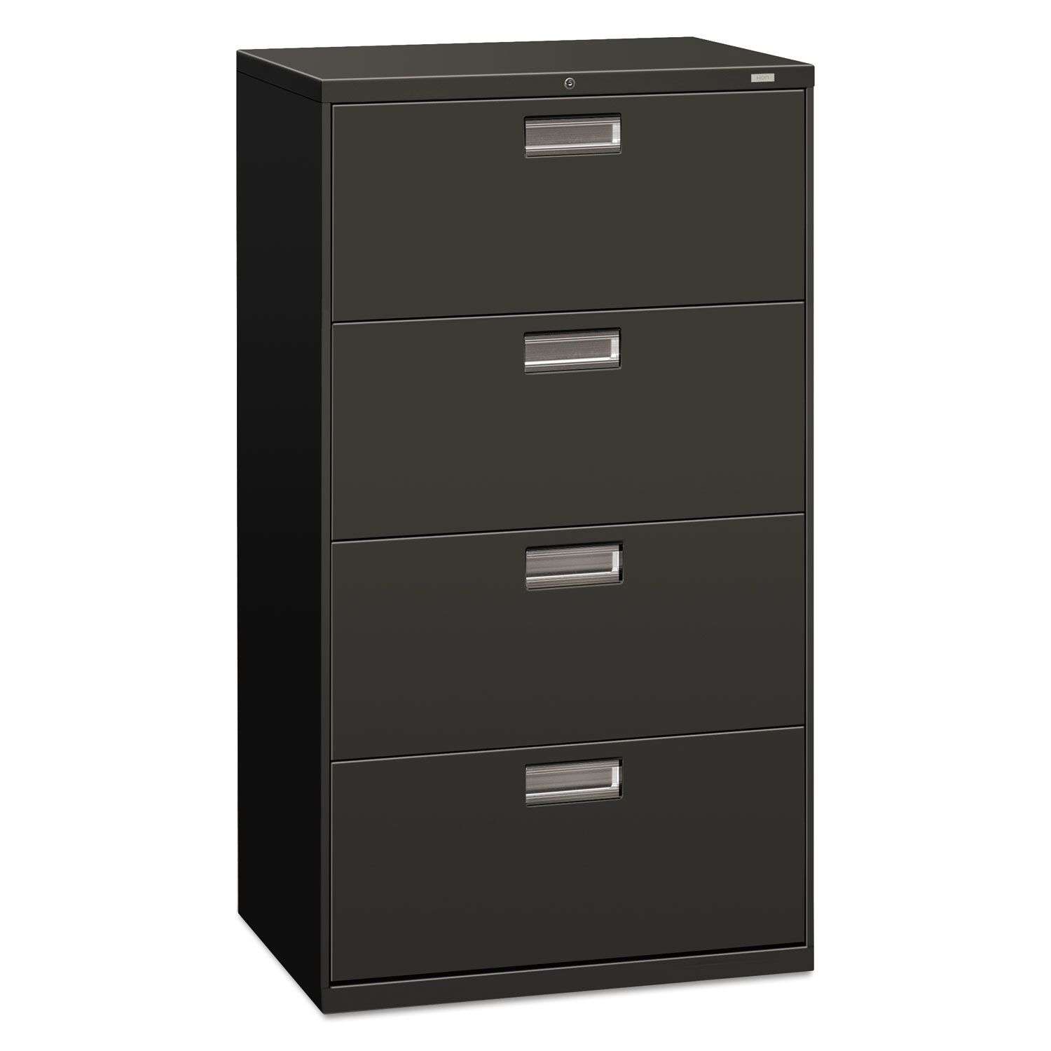 600 Series Four-Drawer Lateral File, 30w x 19-1/4d, Charcoal