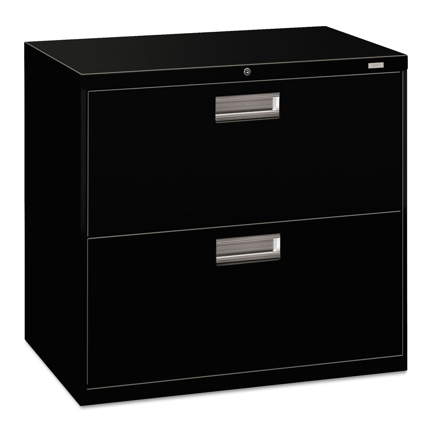 600 Series Two-Drawer Lateral File, 30w x 19-1/4d, Black