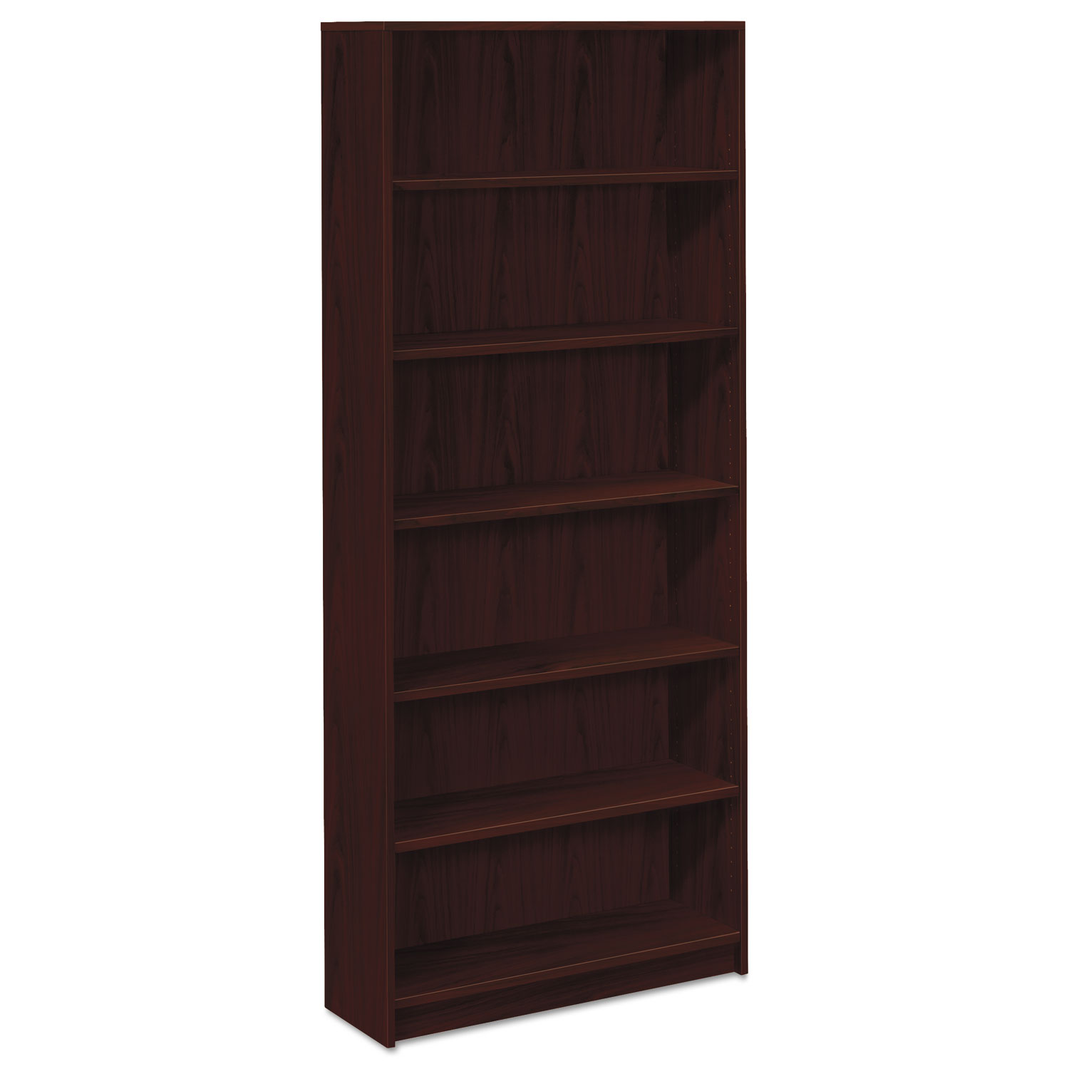 1870 Series Bookcase, Six Shelf, 36w x 11 1/2d x 84h, Mahogany