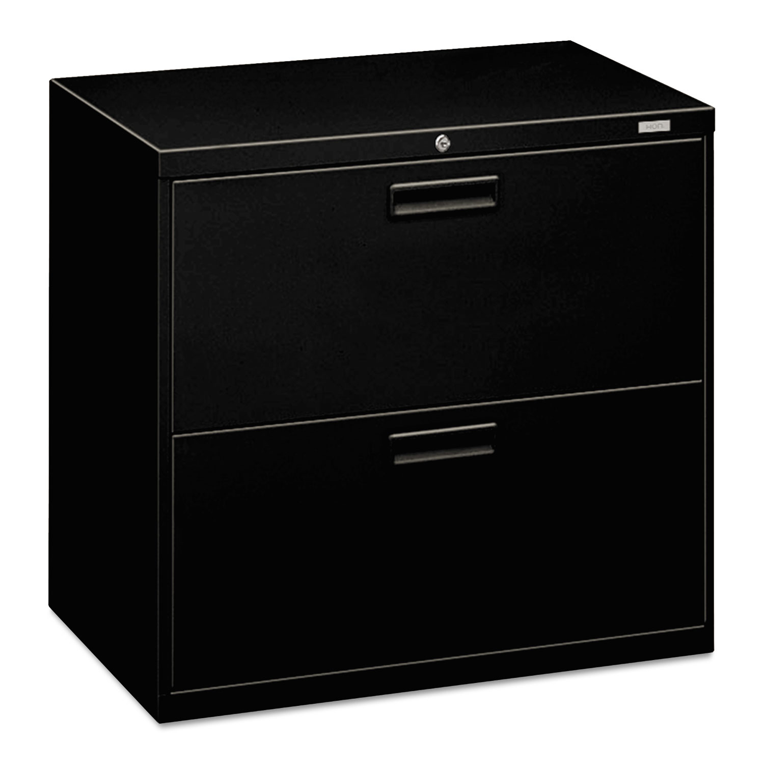 500 Series Two-Drawer Lateral File, 30w x 19-1/4d x 28-3/8h, Black