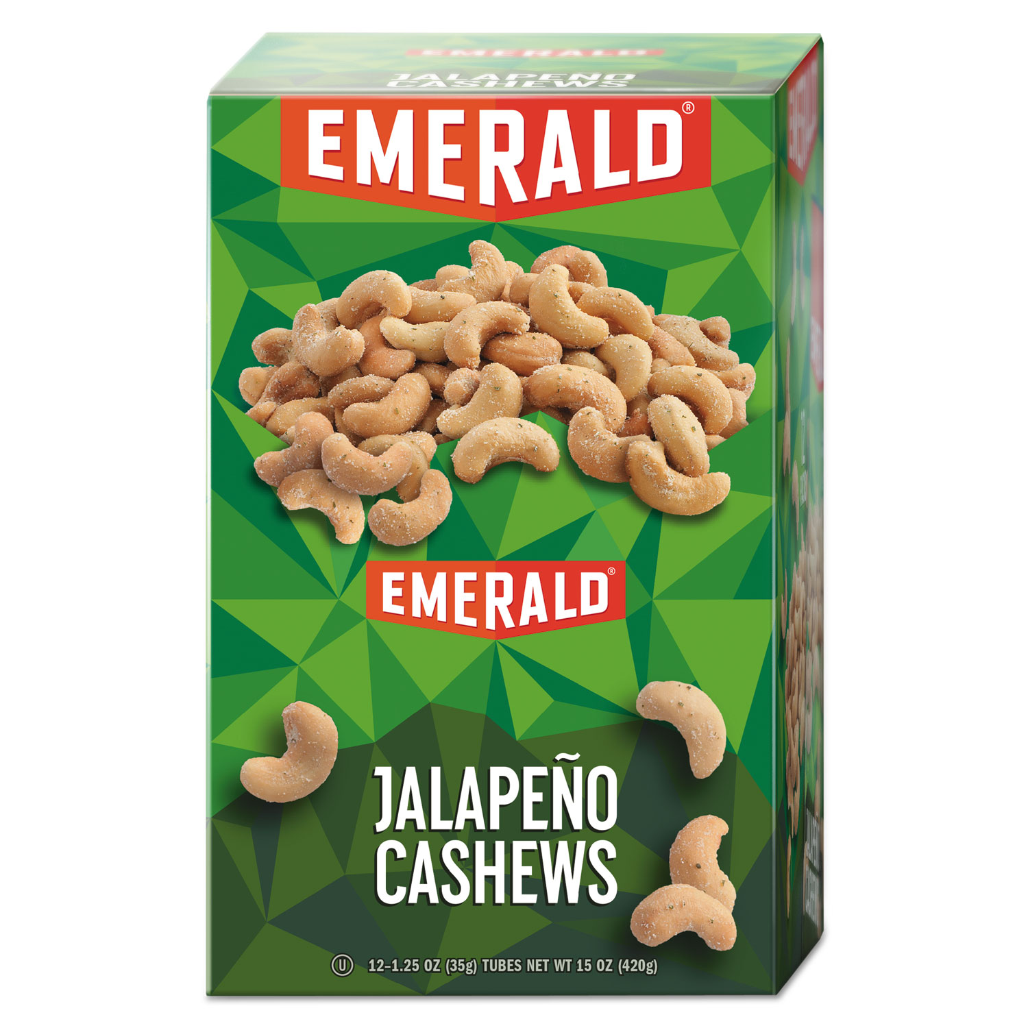  Emerald 94217 Snack Nuts, Jalapeno Cashews, 1.25 oz Tube, 12/Box (DFD94217) 