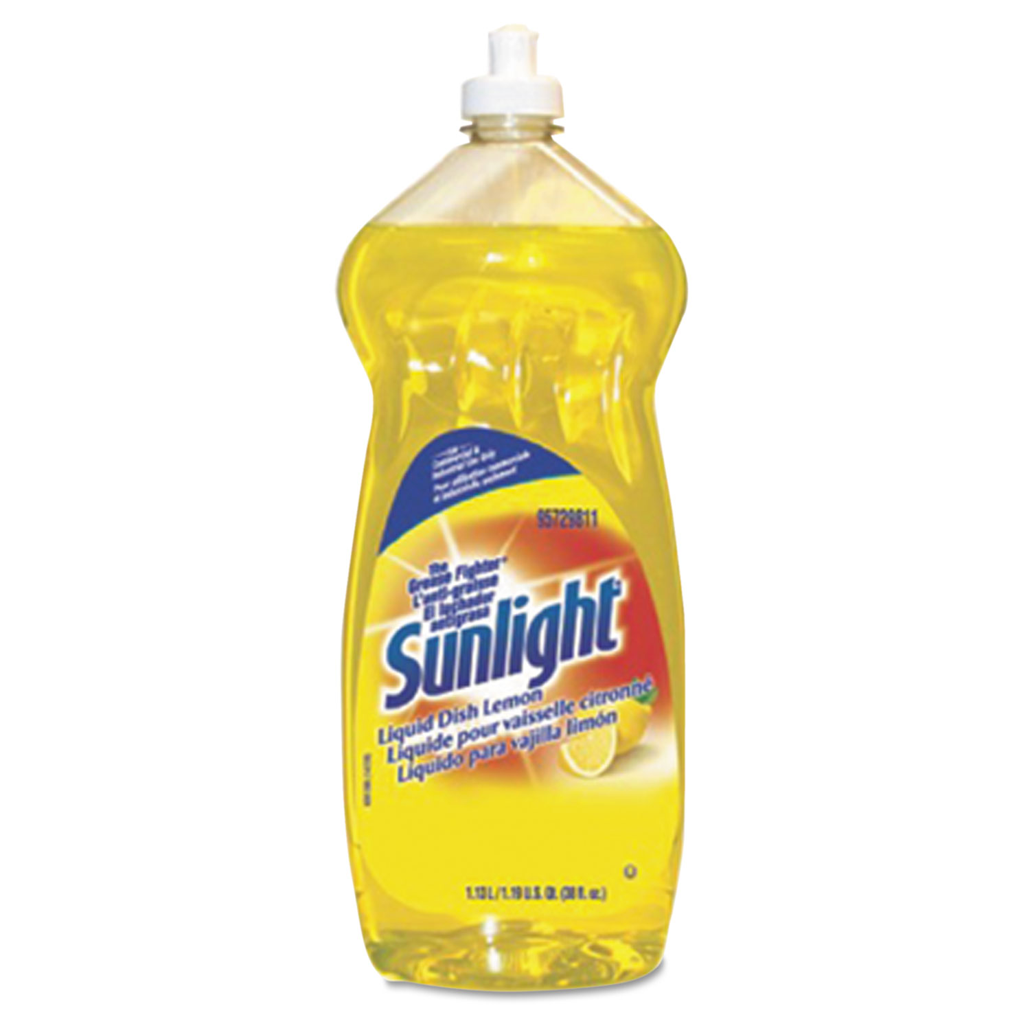 Liquid Dish Detergent, Lemon Scent, 38 oz Bottle, 9/Carton
