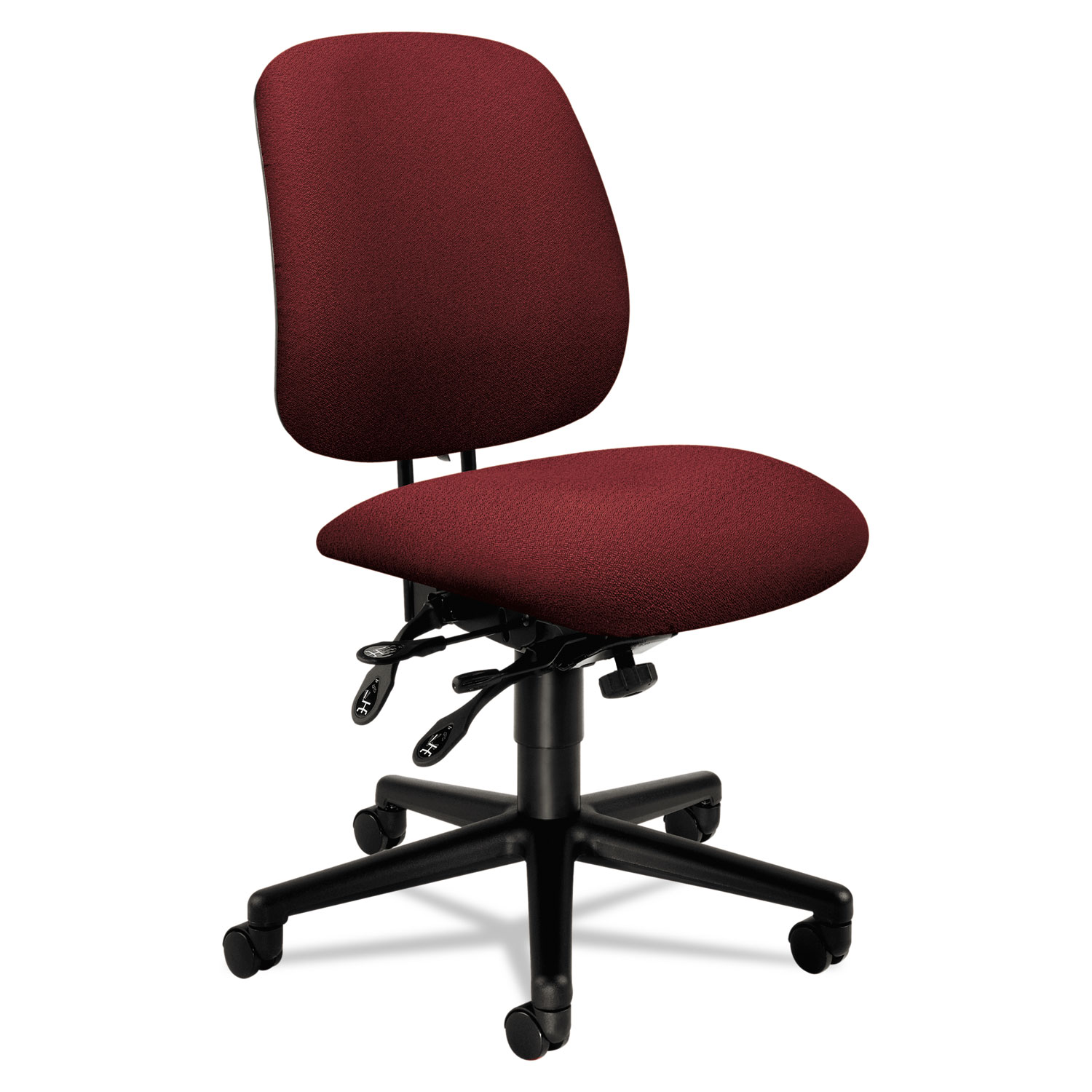 7700 Series Asynchronous Swivel/Tilt Task Chair, Seat Glide, Burgundy