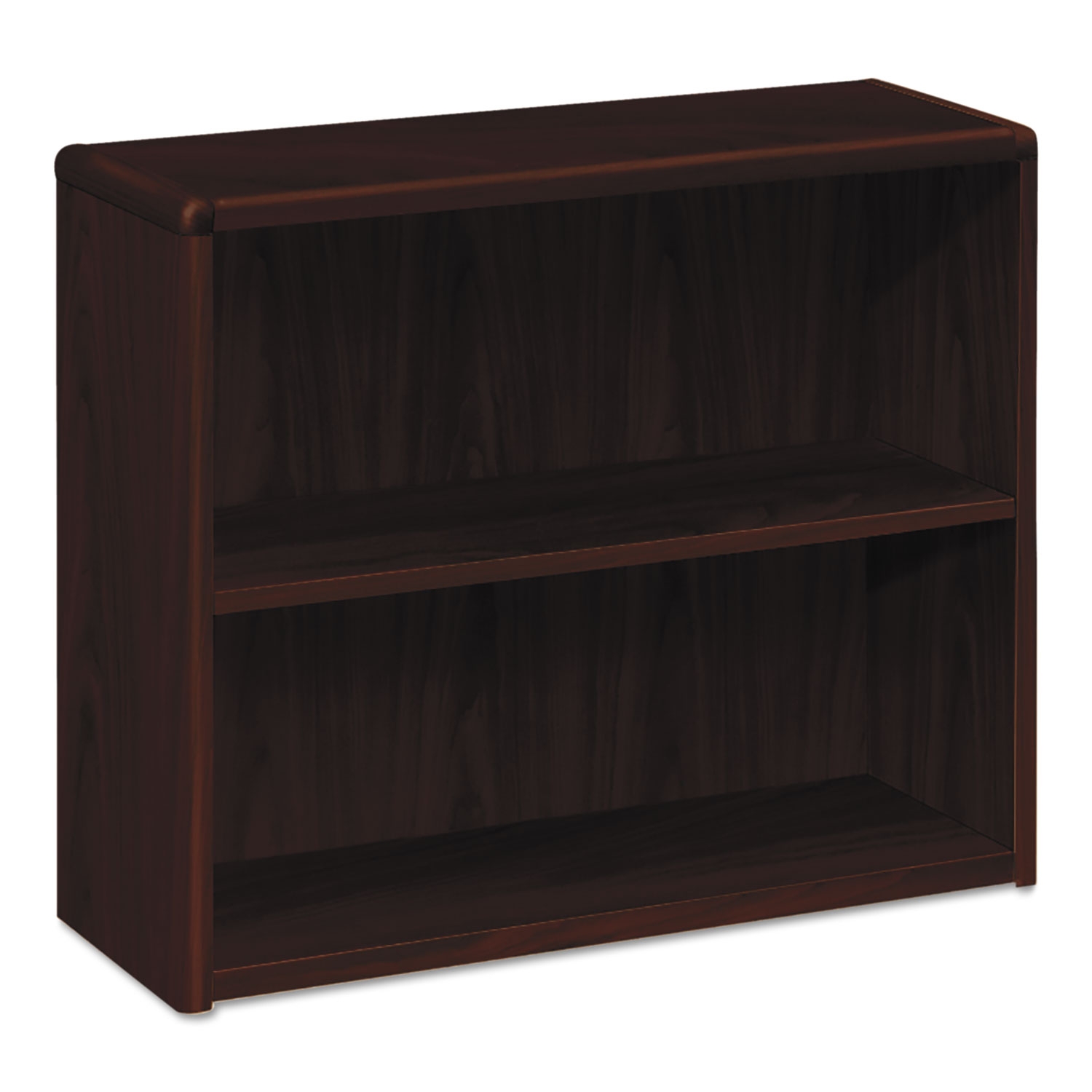  HON H10752.NN 10700 Series Wood Bookcase, Two Shelf, 36w x 13 1/8d x 29 5/8h, Mahogany (HON10752NN) 