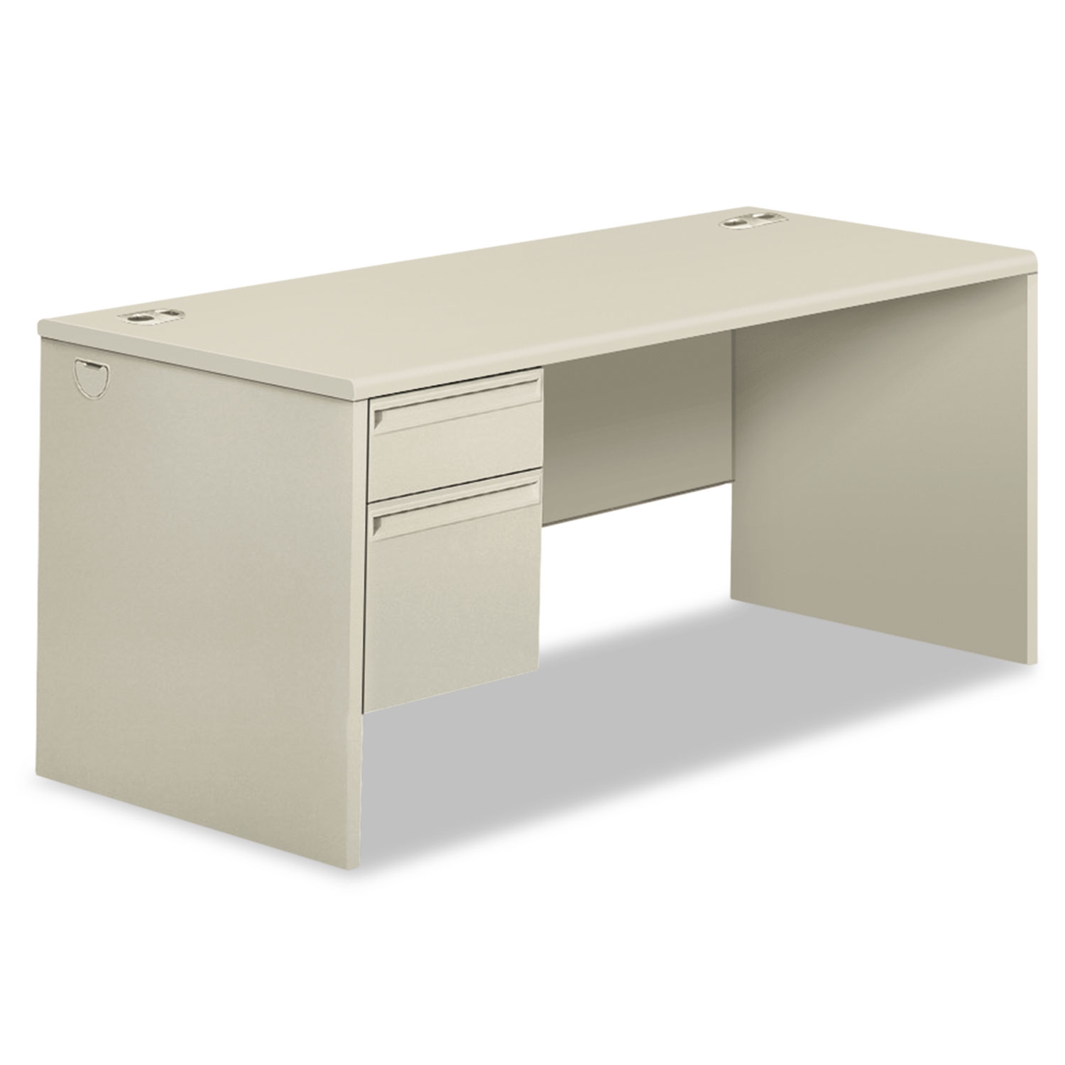 38000 Series Right Pedestal Desk, 66w x 30d x 29-1/2h, Light Gray