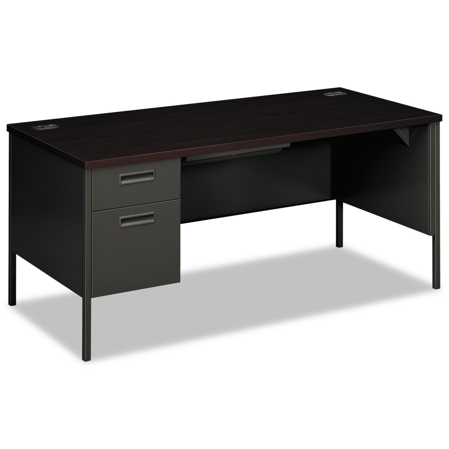 Metro Classic Left Pedestal Desk 66w X 30d X 29 5h Mahogany