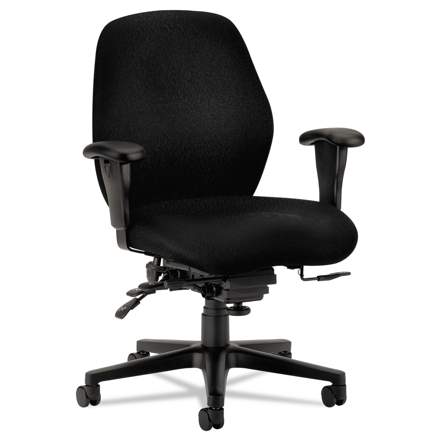 7800 Series High-Performance Mid-Back Task Chair, Tectonic Black
