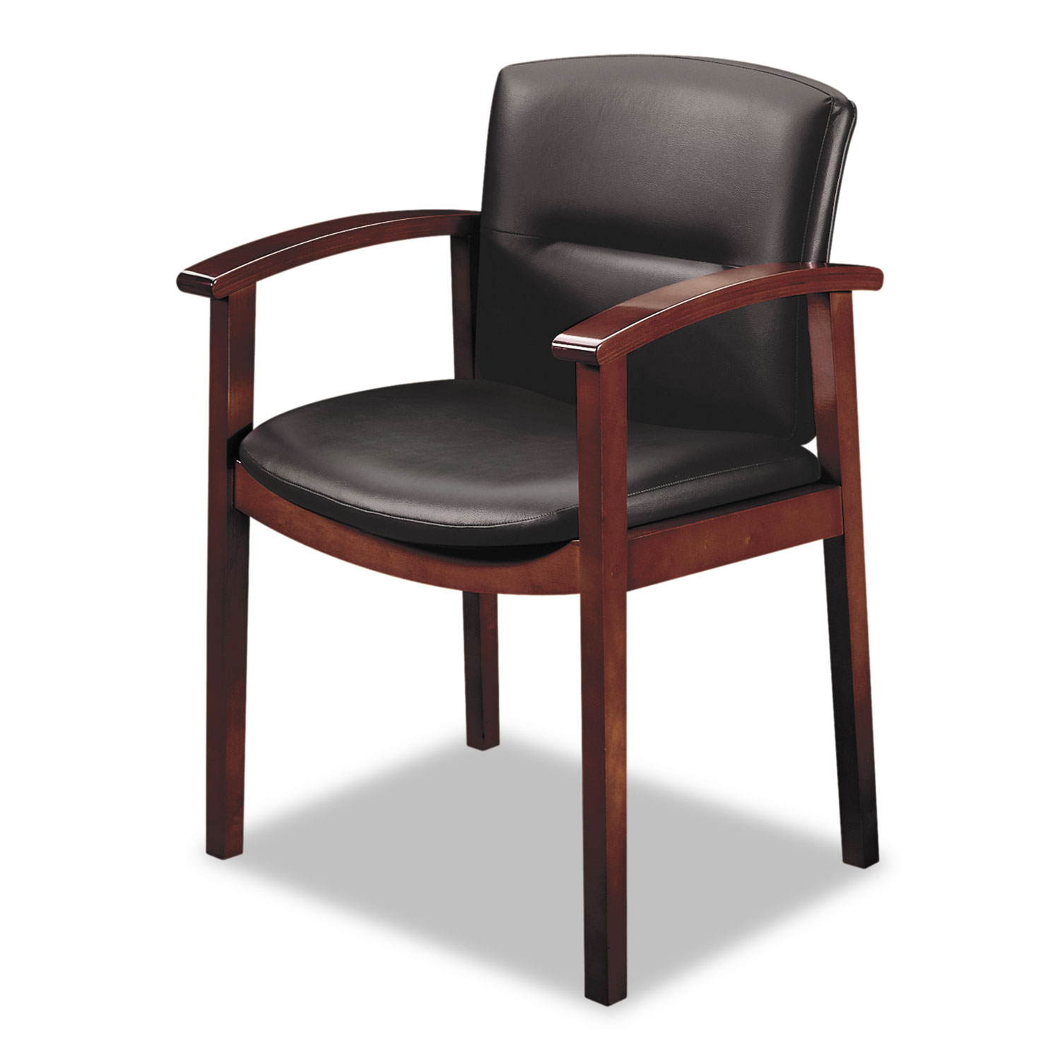  HON H5003.N.SS11 5000 Series Park Avenue Collection Guest Chair, 23.5 x 22 x 35.5, Black Seat/Black Back, Mahogany Base (HON5003NSS11) 