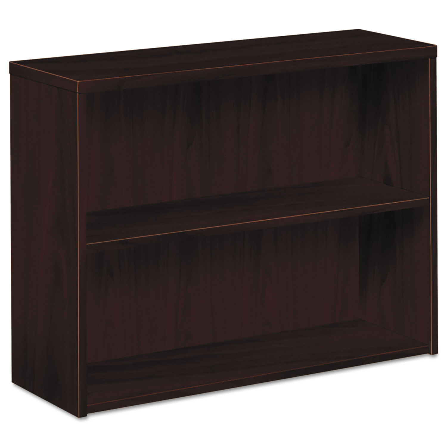 HON H105532.NN 10500 Series Laminate Bookcase, Two-Shelf, 36w x 13-1/8d x 29-5/8h, Mahogany (HON105532NN) 