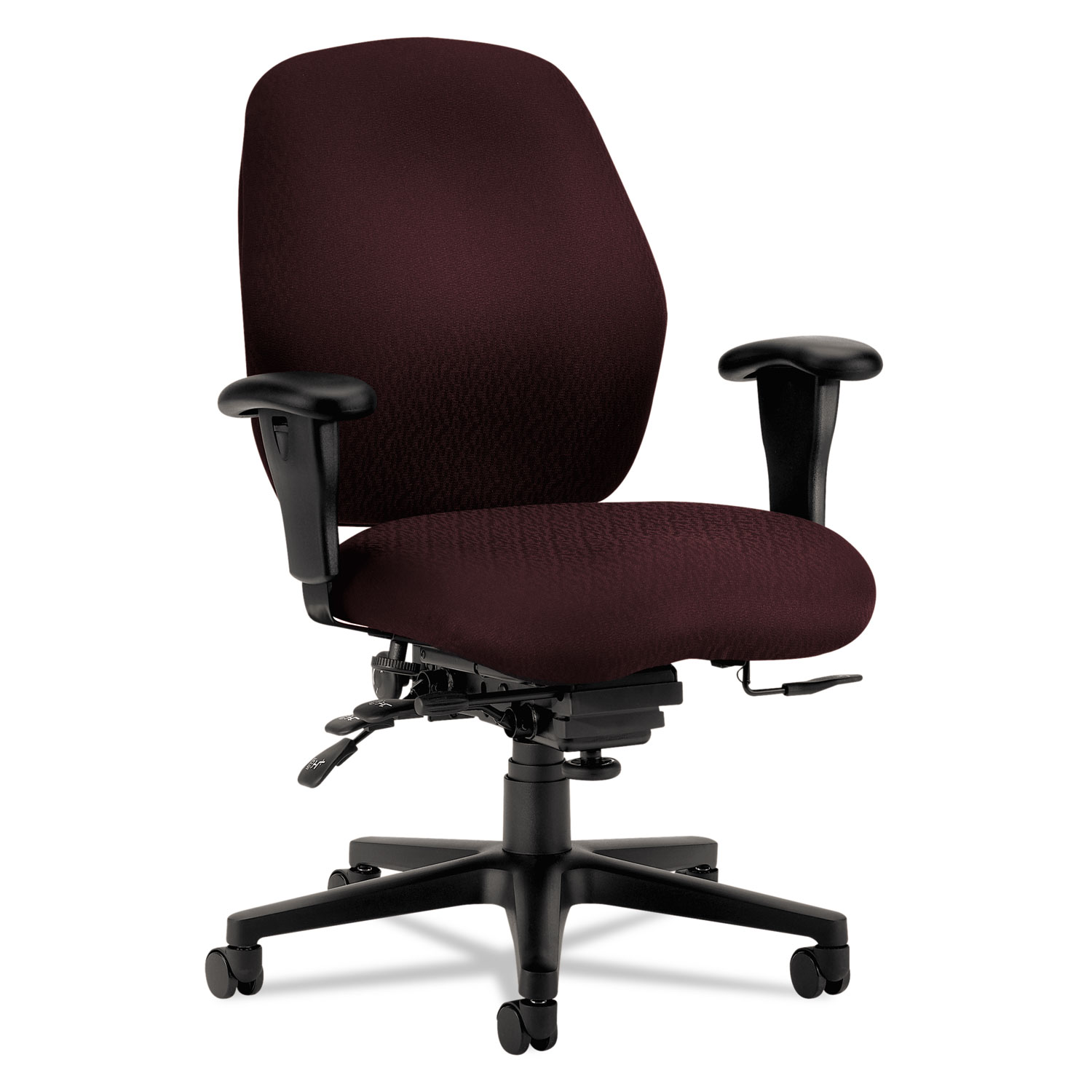 7800 Series High-Performance Mid-Back Task Chair, Tectonic Wine