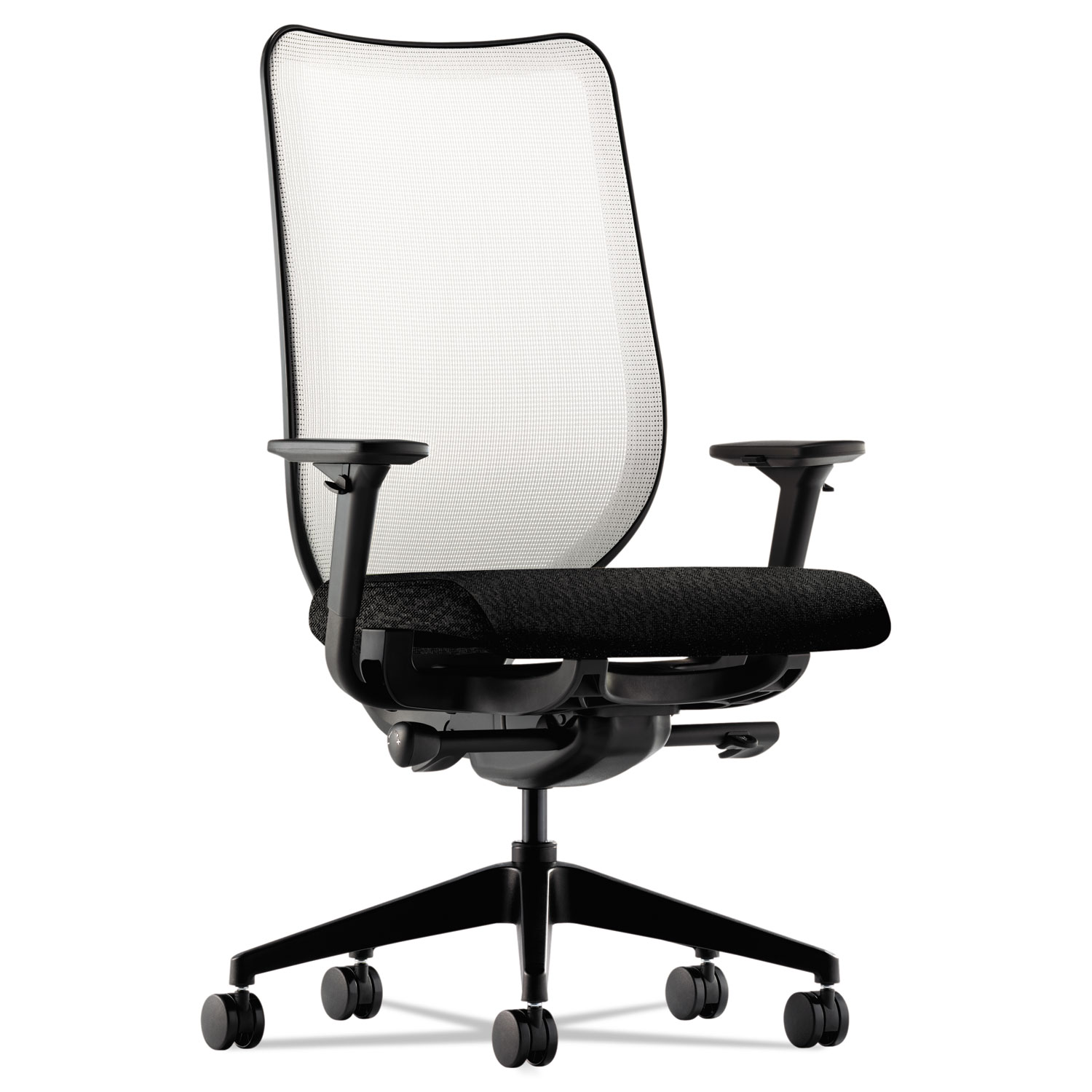 Nucleus Series Work Chair, Fog ilira-stretch M4 Back, Black Seat