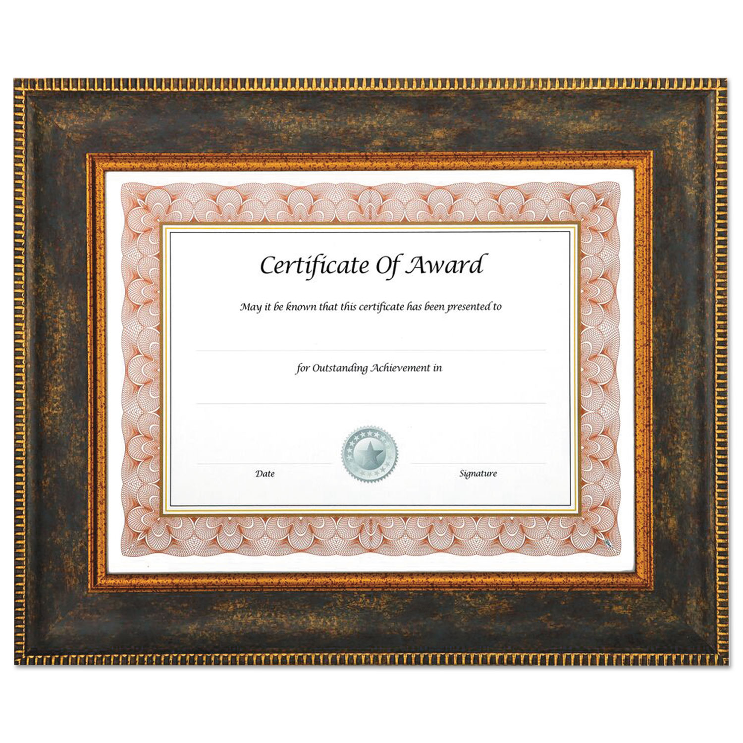 Executive Series Document and Photo Frame, 11 x 14, Brown Frame
