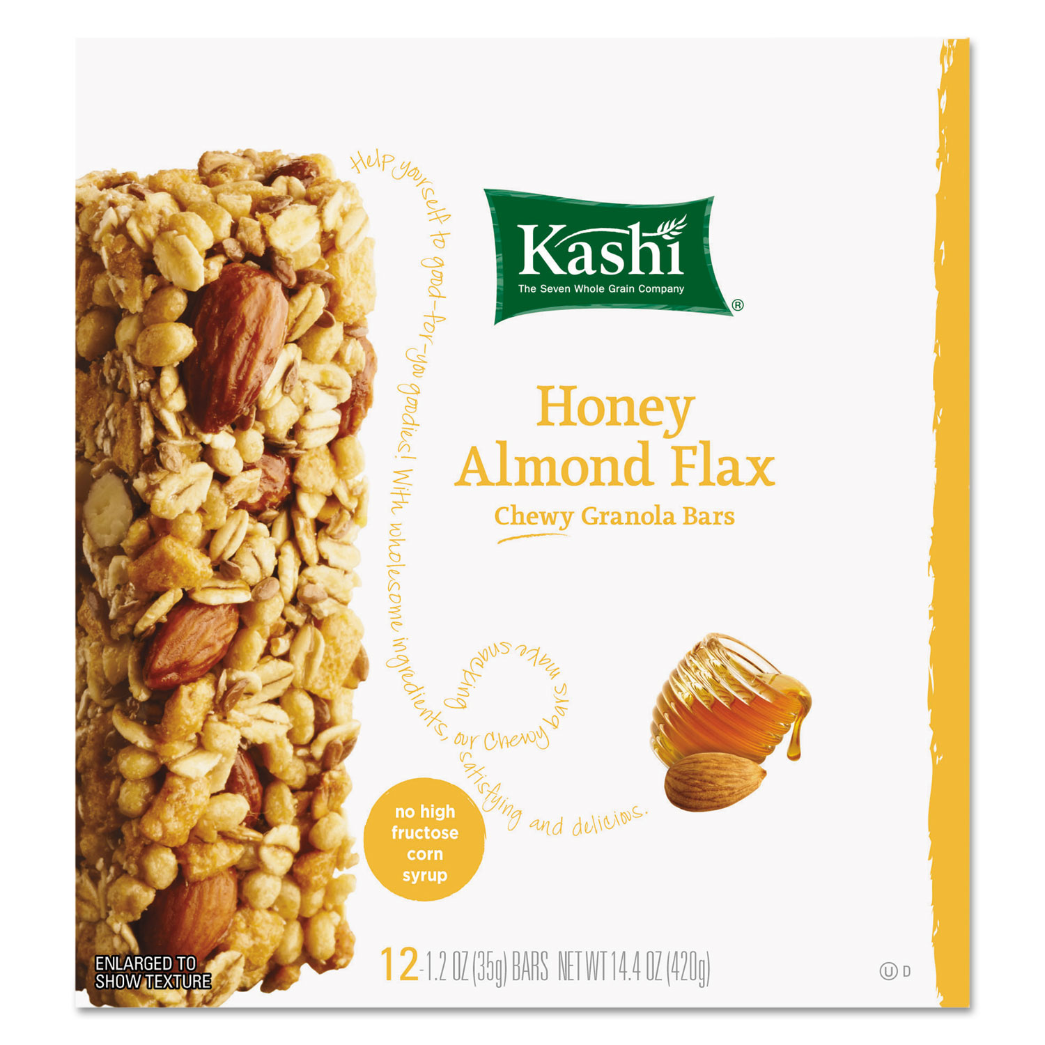 Kashi TLC Chewy Granola Bars, Honey Almond Flax, 35 g, 12/Box