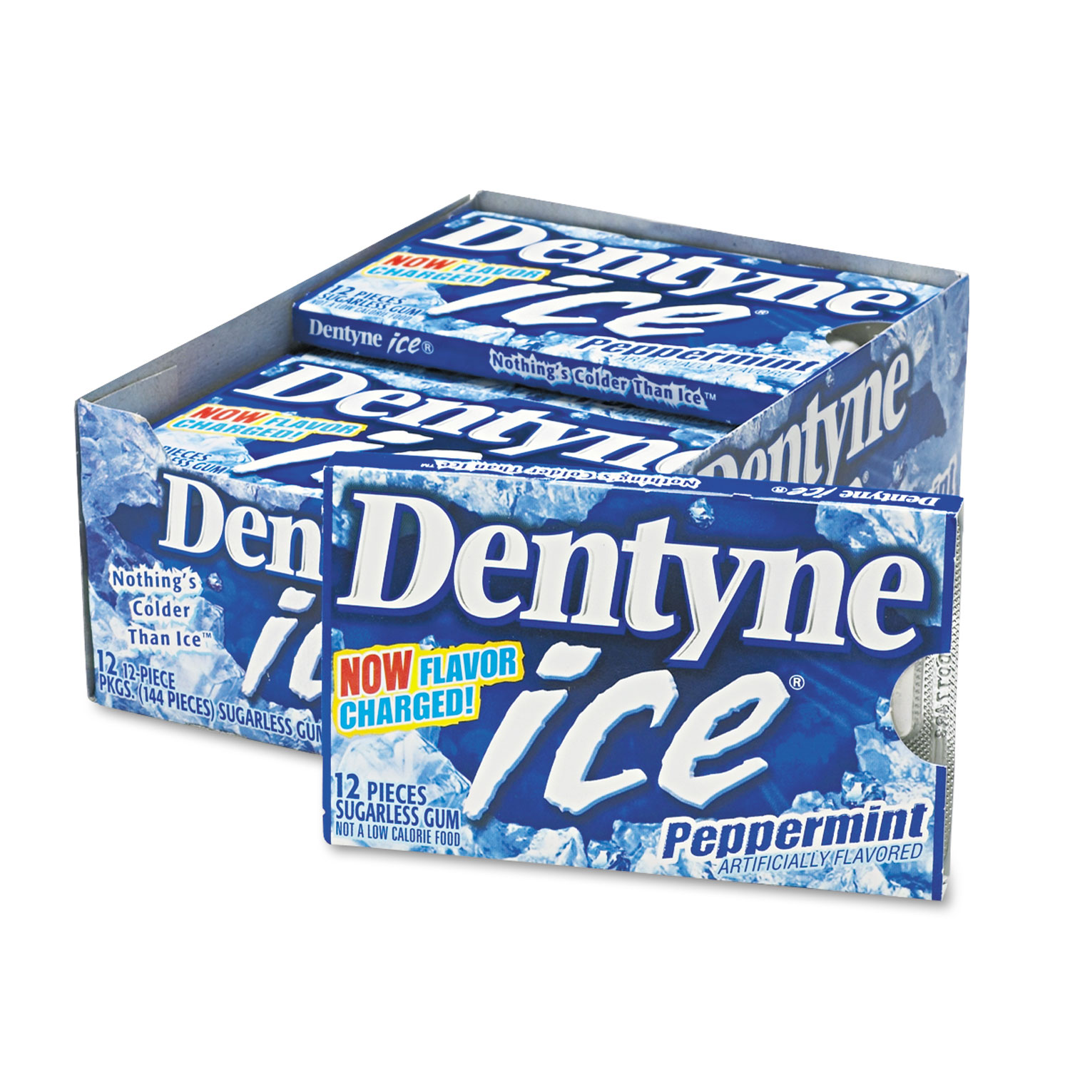  Dentyne Ice 00 12546 31254 00 Sugarless Gum, Peppermint Flavor,16 Pieces/Pack, 9 Packs/Box (CDB3125400) 