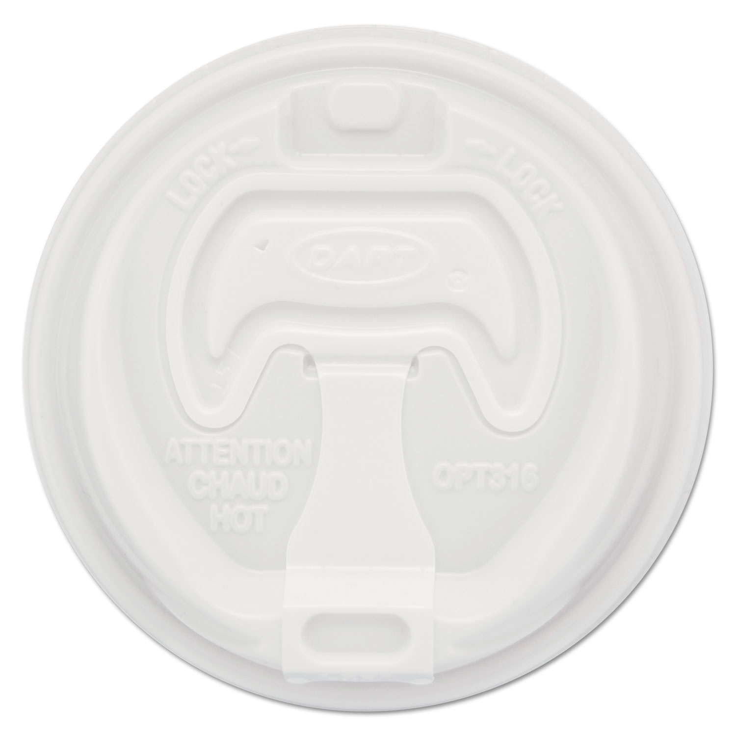 Optima Reclosable Lids for Paper Hot Cups for 10-24 oz Cups, White, 1000/Carton