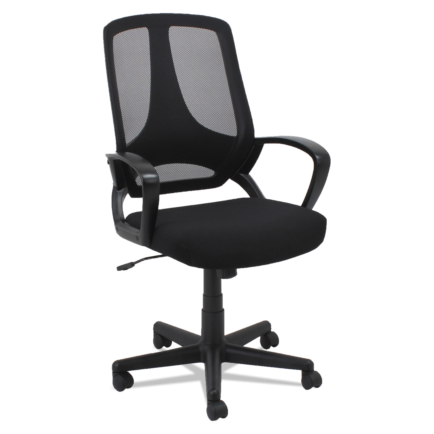 Mesh Office Chair, Fixed Loop Arms, Black