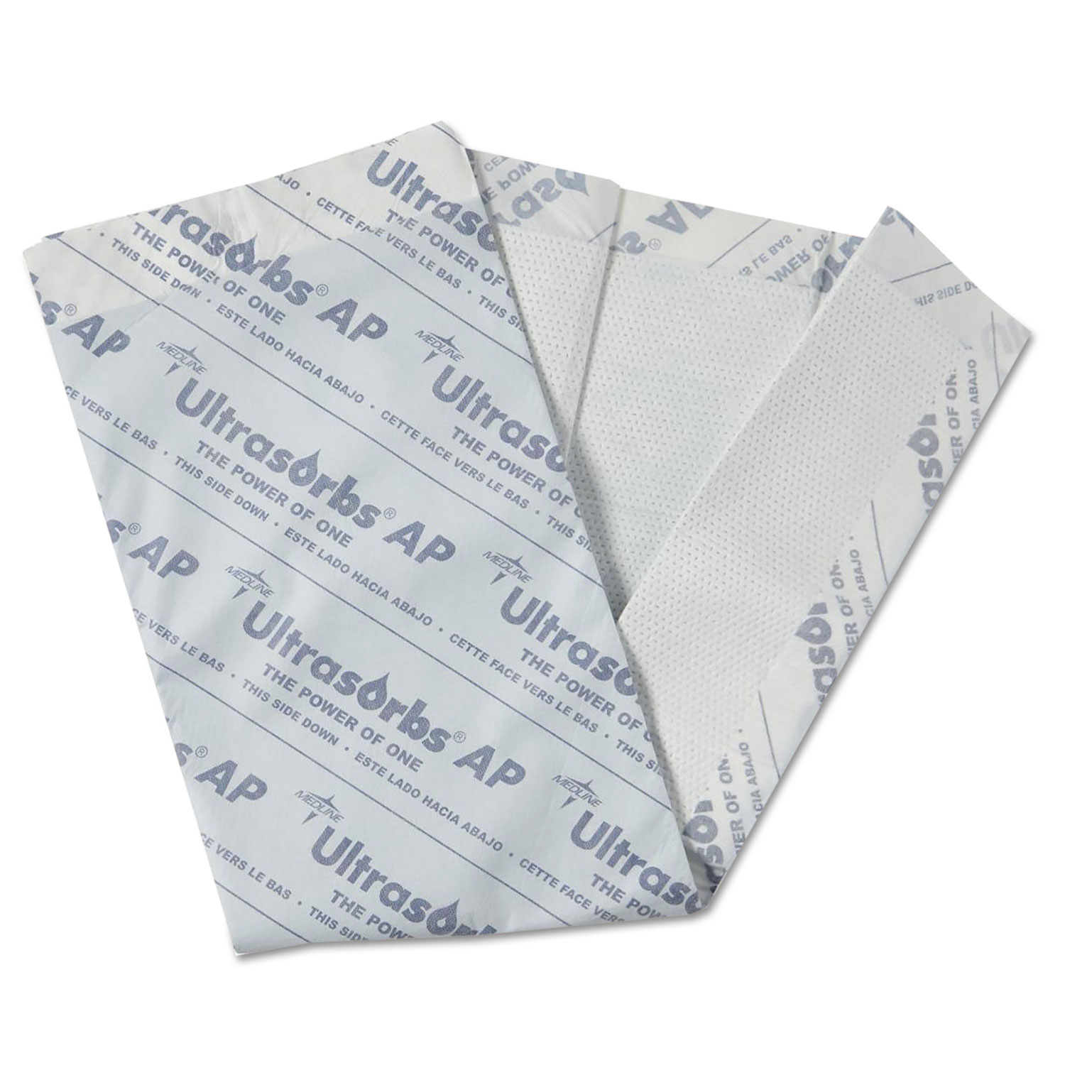  Medline ULTRSORB3136 Ultrasorbs AP Underpads, 31 x 36, White, 10/Pack (MIIULTRSORB3136) 