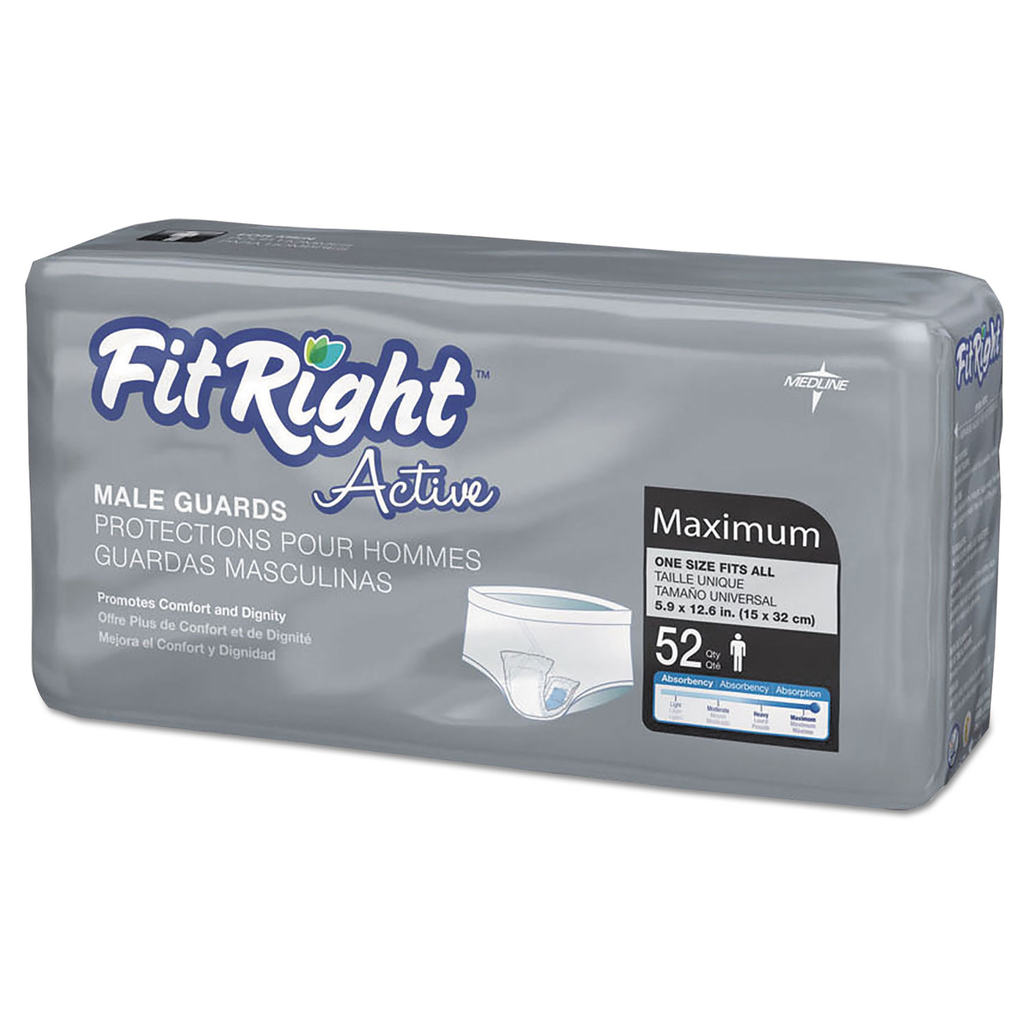  Medline MSCMG02 FitRight Active Male Guards, 6 x 11, White, 52/Pack (MIIMSCMG02) 