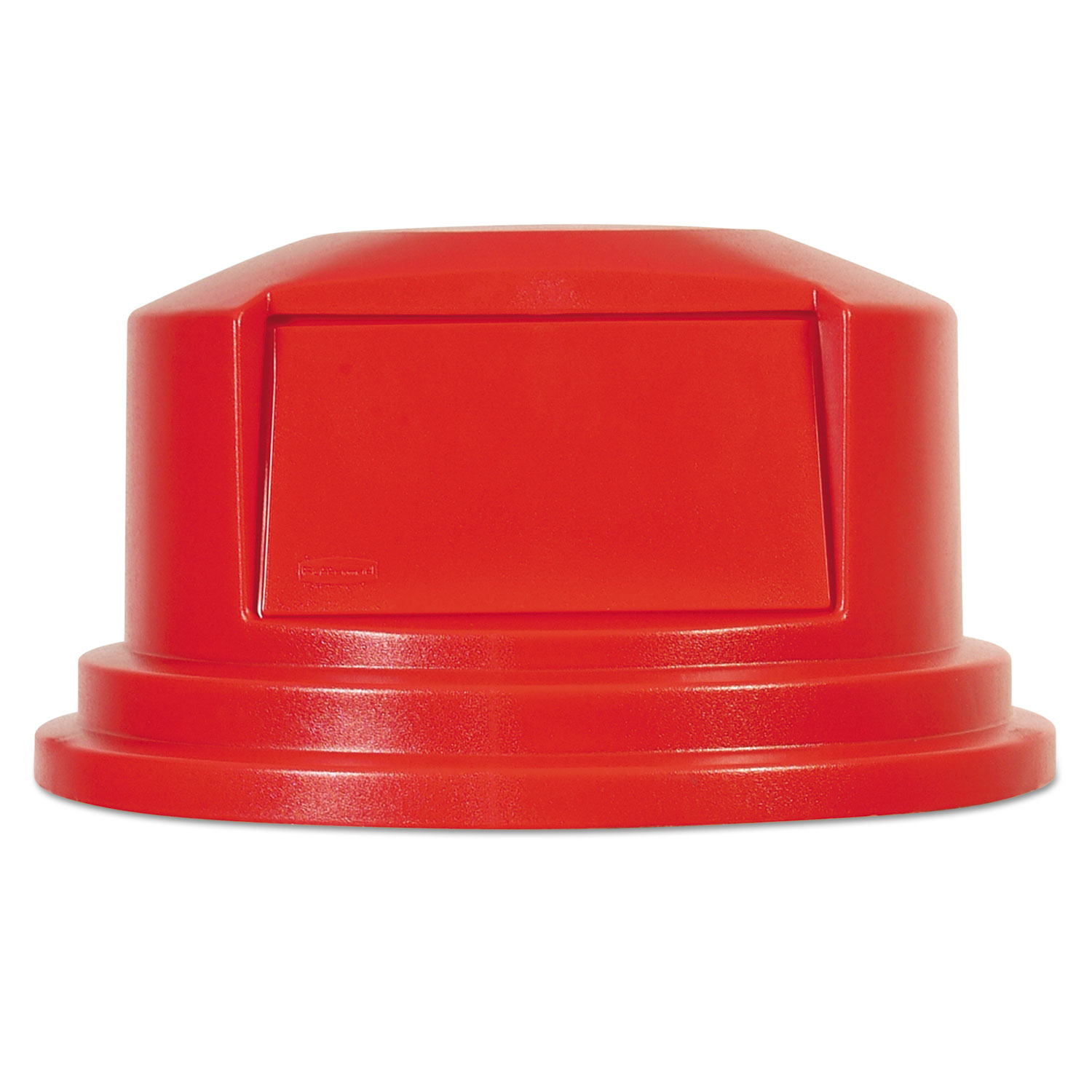 Round Brute Dome Top Lid for 55gal Waste Containers, 27 1/4 dia, Red