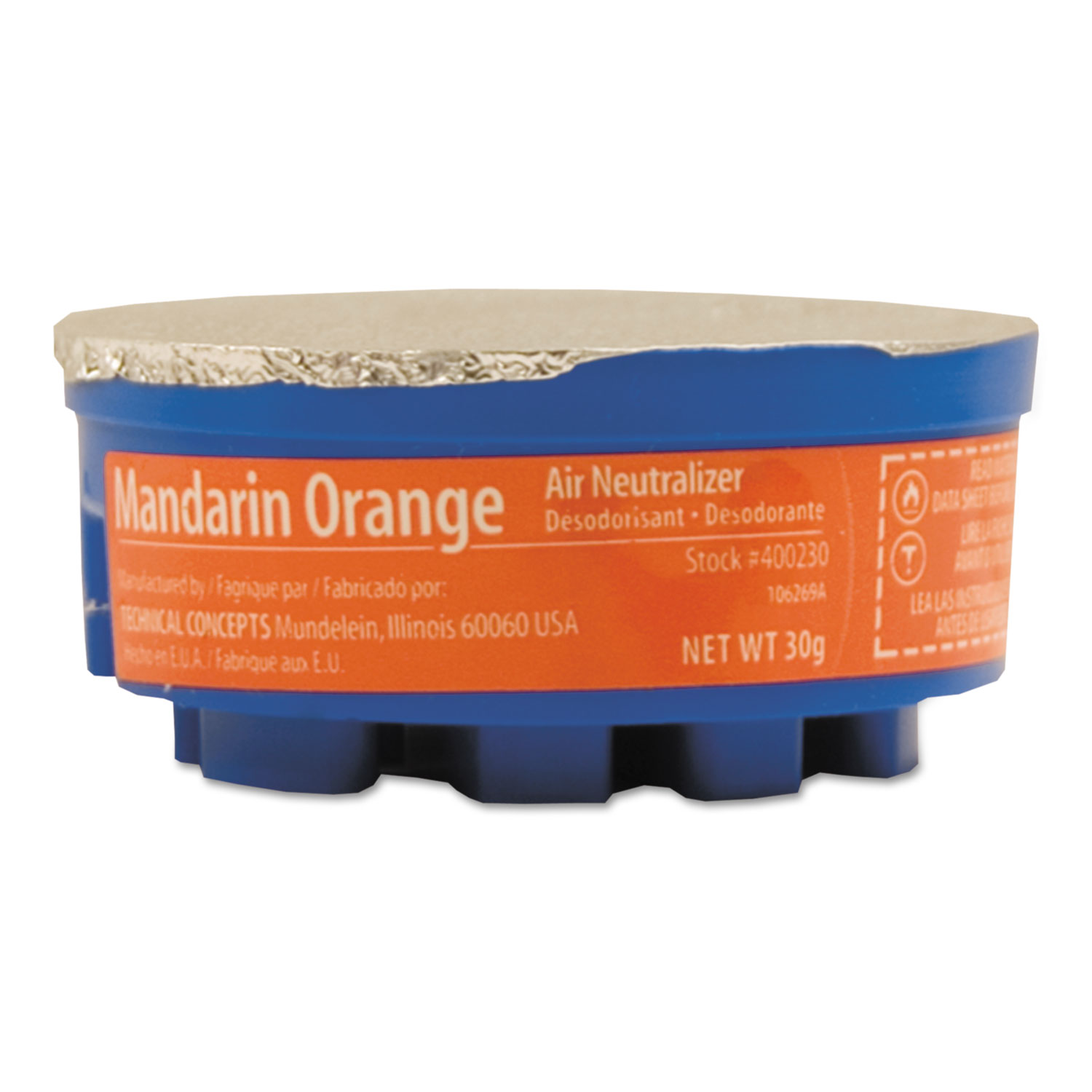 Odor Control System Gel Refill, Mandarin Orange, 30 g Cartridge, 12/Carton
