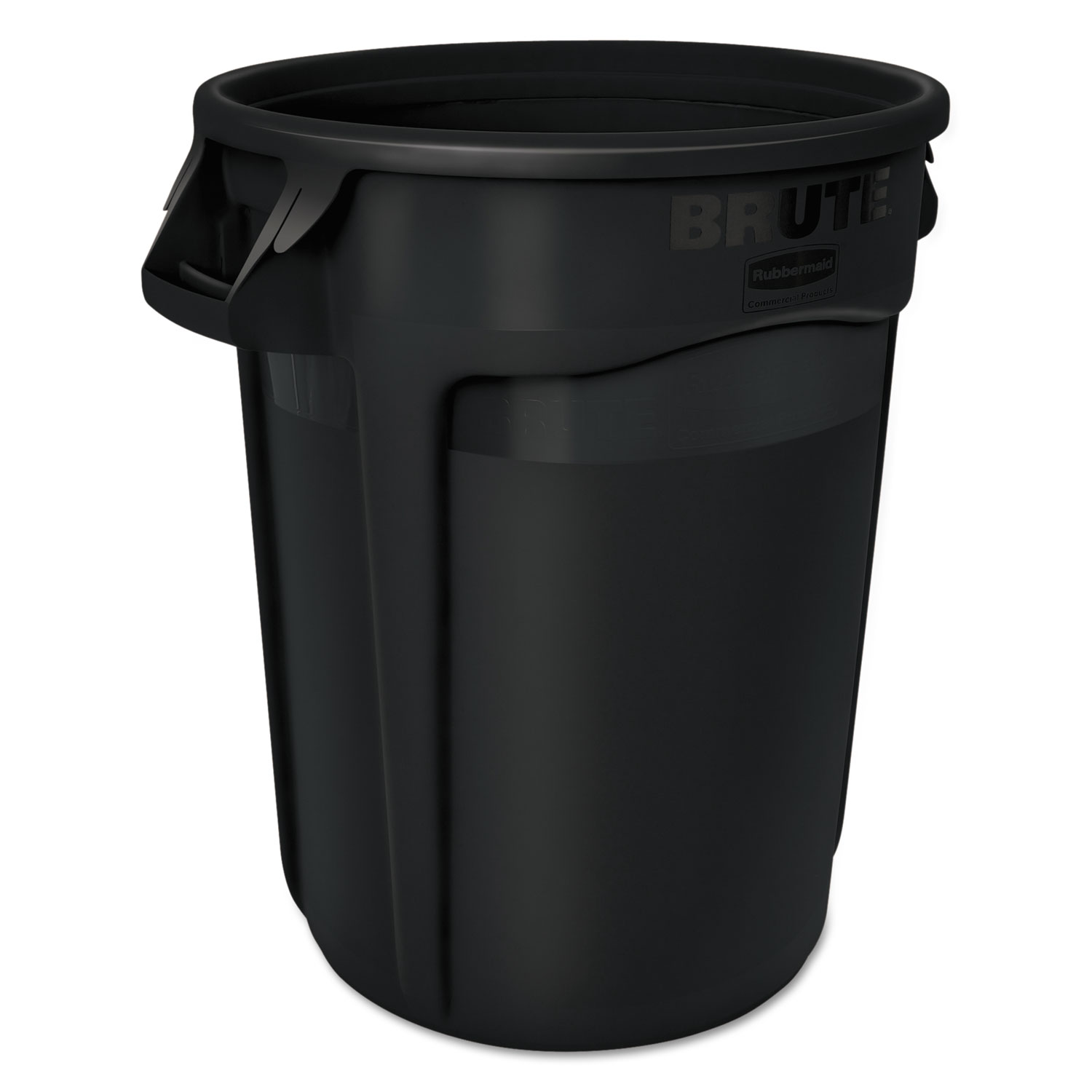  Rubbermaid Commercial 1867531 Round Brute Container, Executive Series, Plastic, 32 gal, Black, 6/Carton (RCP1867531CT) 