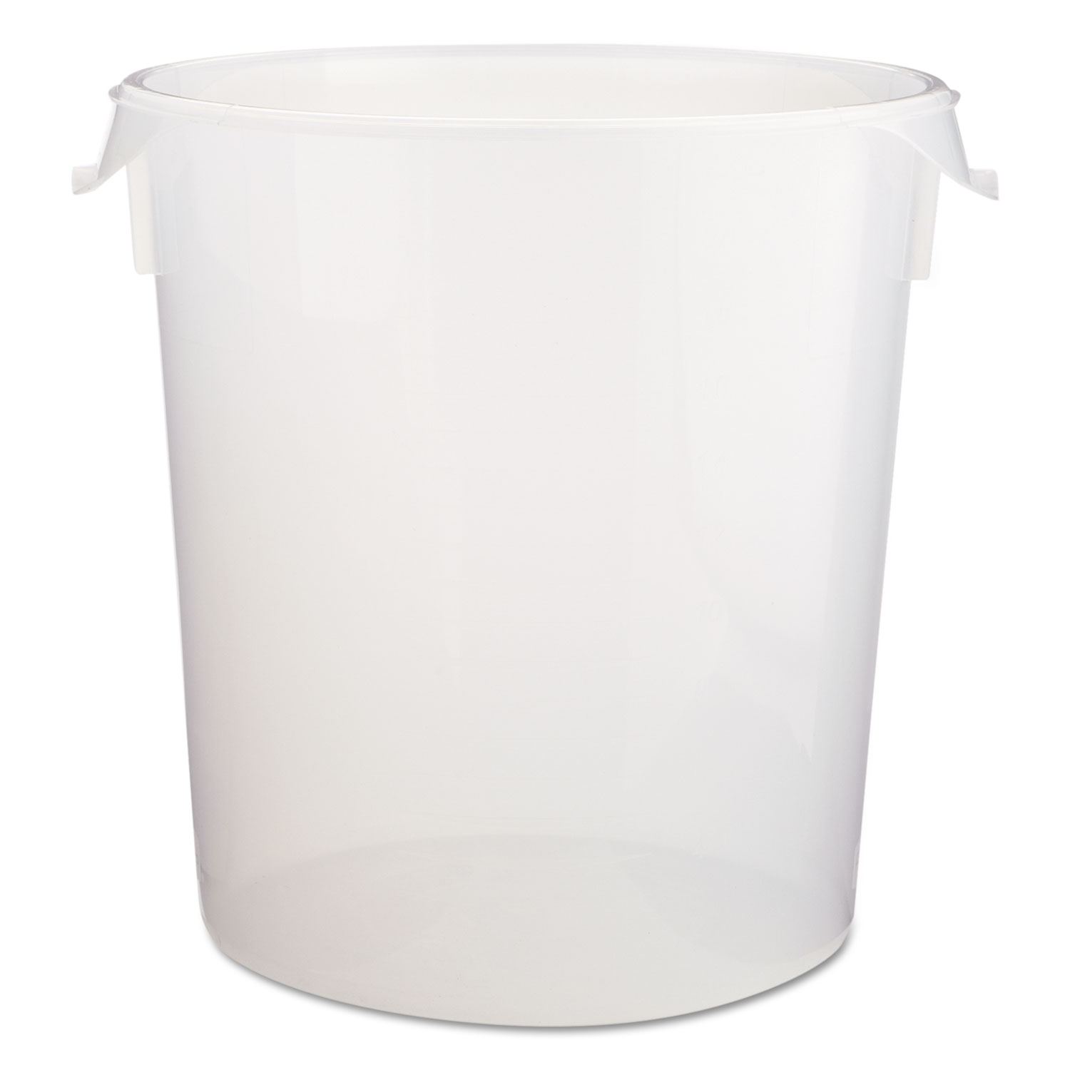  Rubbermaid Commercial FG572824CLR Round Storage Containers, Clear, 22qt, 13 1/8Dia x 14H, Polypropylene,6/Crtn (RCP572824CLECT) 