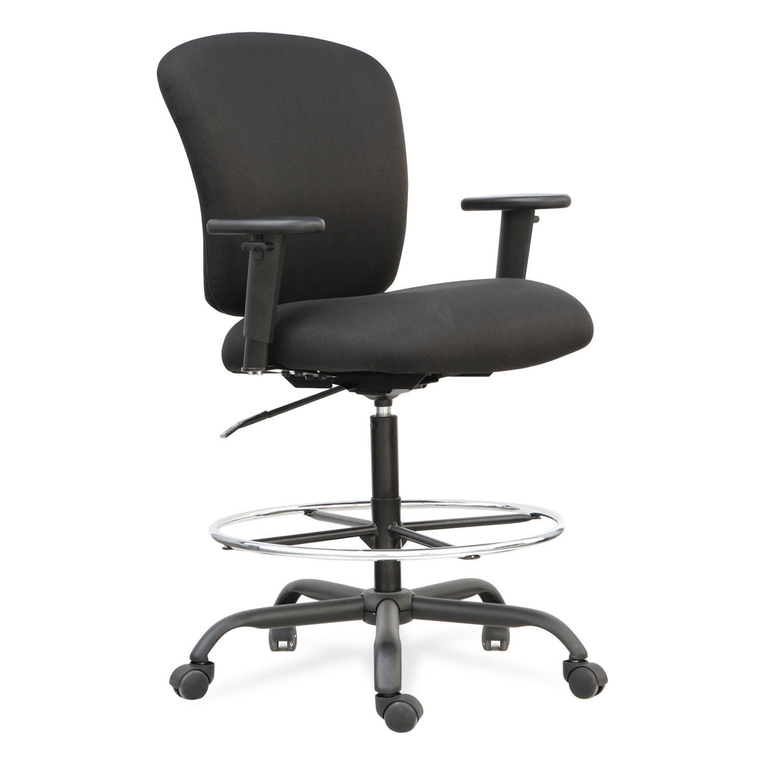  Alera ALEMT4610 Alera Mota Series Big and Tall Stool, 32.67 Seat Height, Supports up to 450 lbs., Black Seat/Black Back, Black Base (ALEMT4610) 
