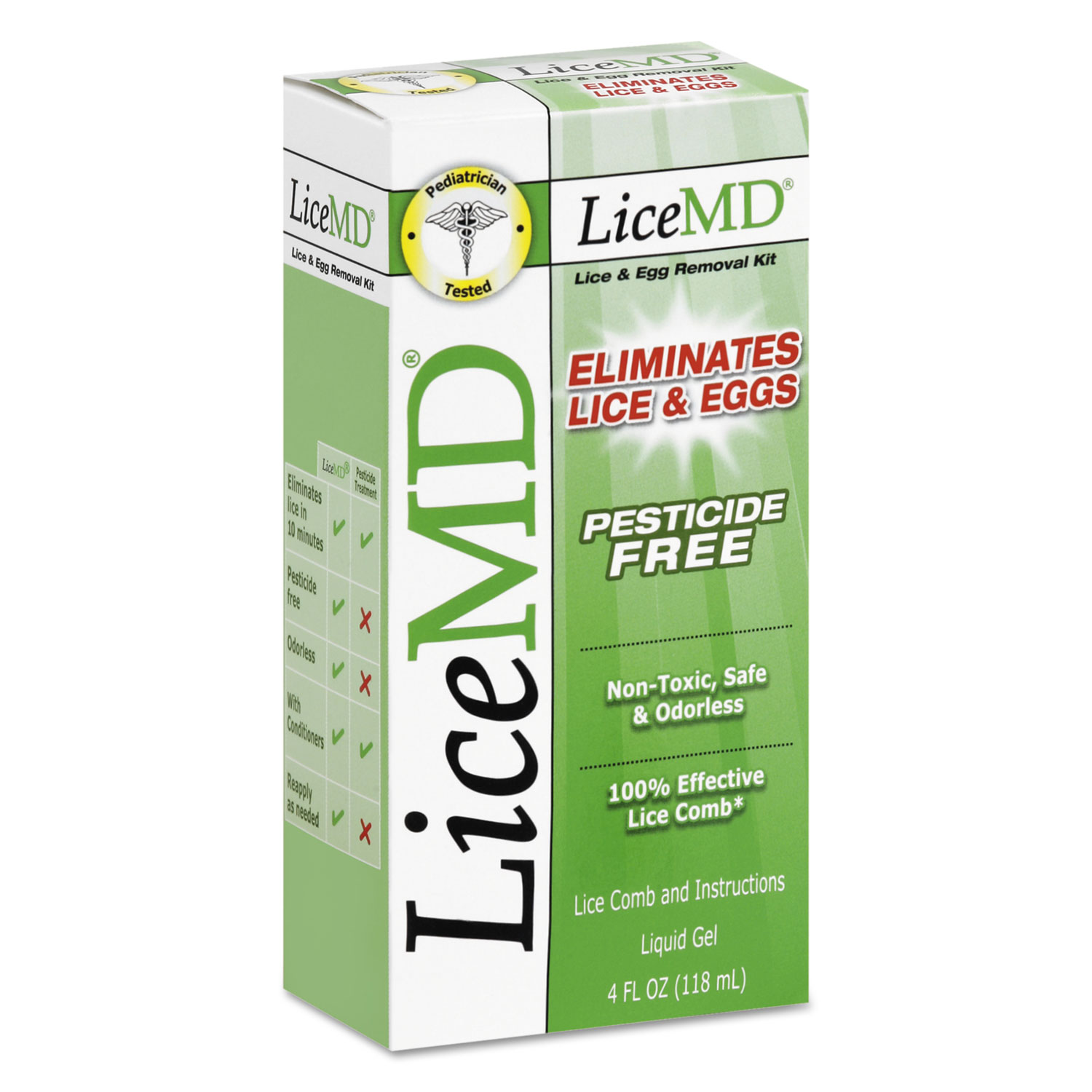 Pesticide Free Lice & Egg Removal Kit, 4 oz Gel, 12/Carton