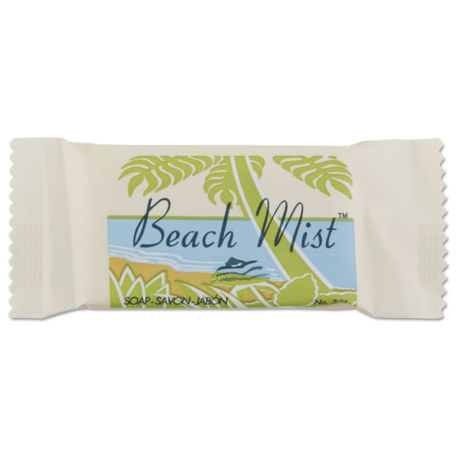  Beach Mist NO3.4 Face and Body Soap, Beach Mist Fragrance, # 3/4 Bar, 1000/Carton (BHMNO34A) 