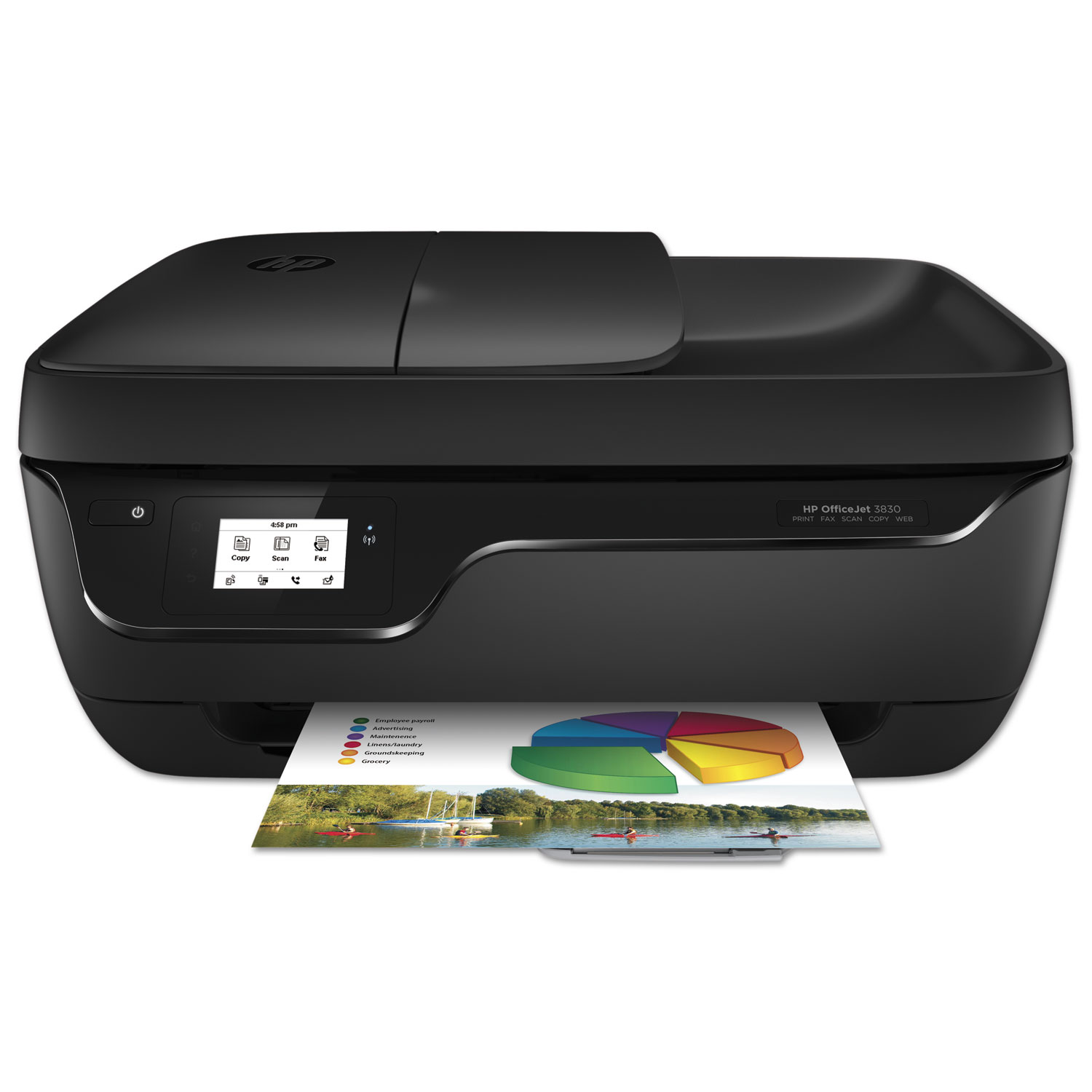  HP K7V40A#B1H Officejet 3830 All-in-One Printer, Copy/Fax/Print/Scan (HEWK7V40A) 