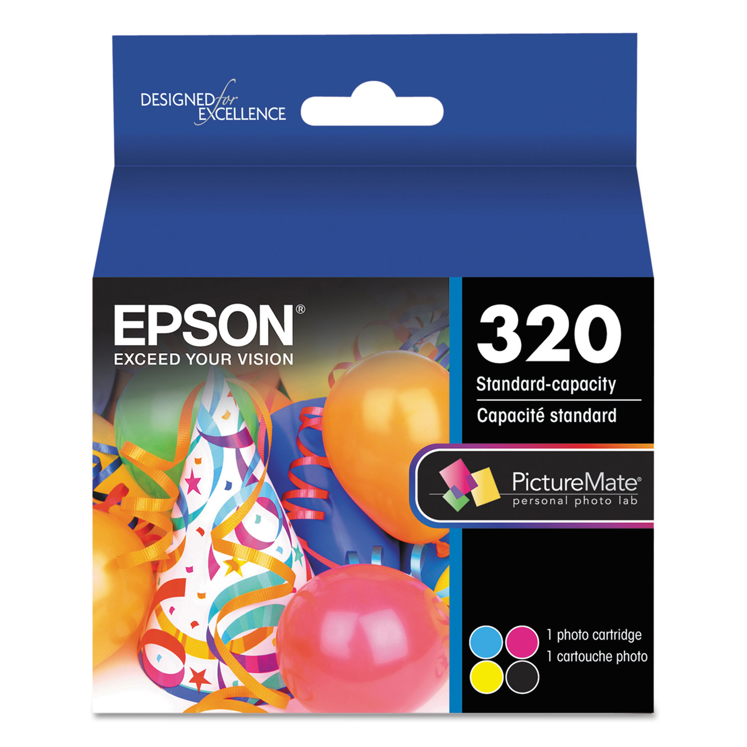  Epson T320 T320 (320) Ink, Black/Cyan/Magenta/Yellow (EPST320) 