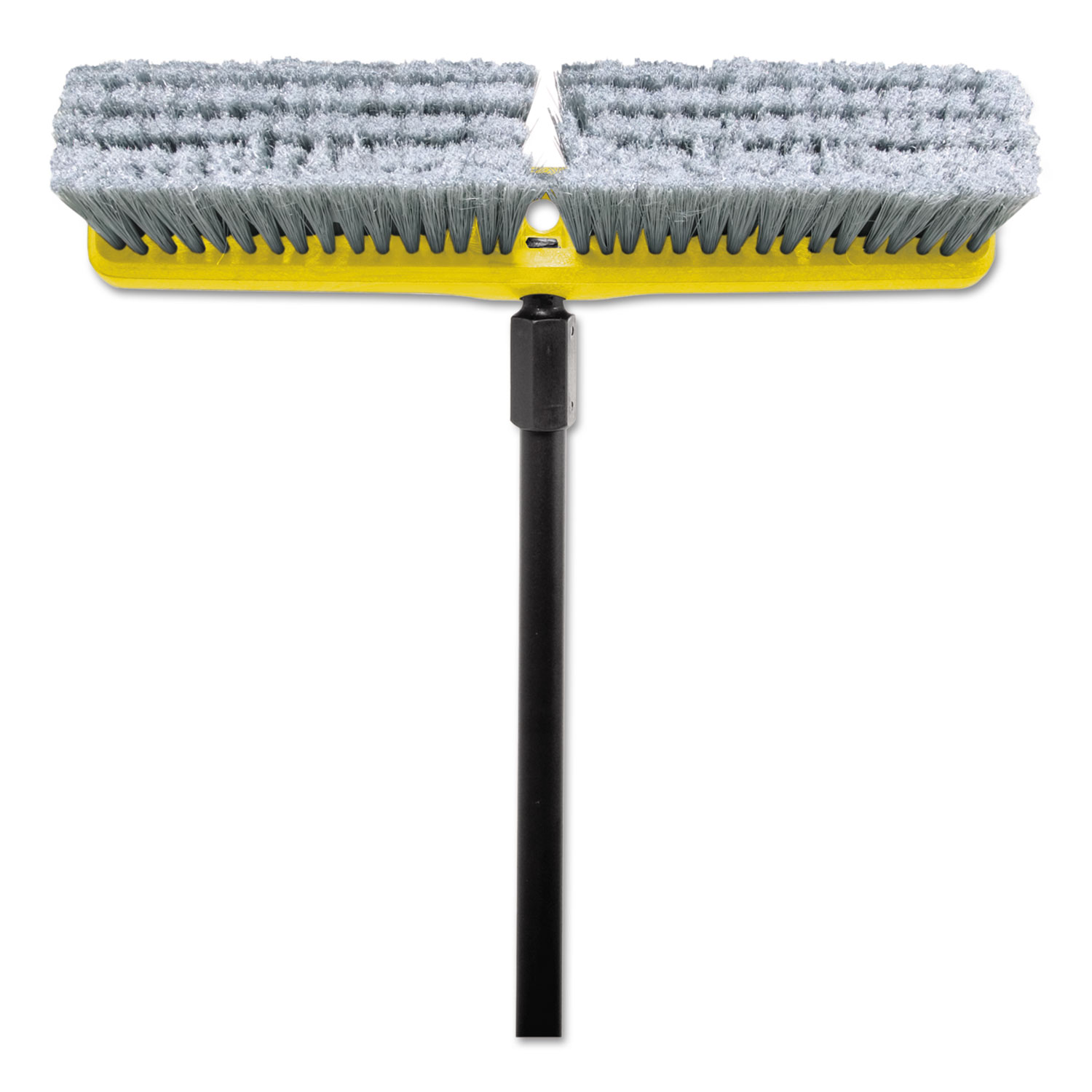 Fine Floor Sweeper, Polypropylene Fill, 18 Brush, 3 Bristles, Gray, 12/Carton
