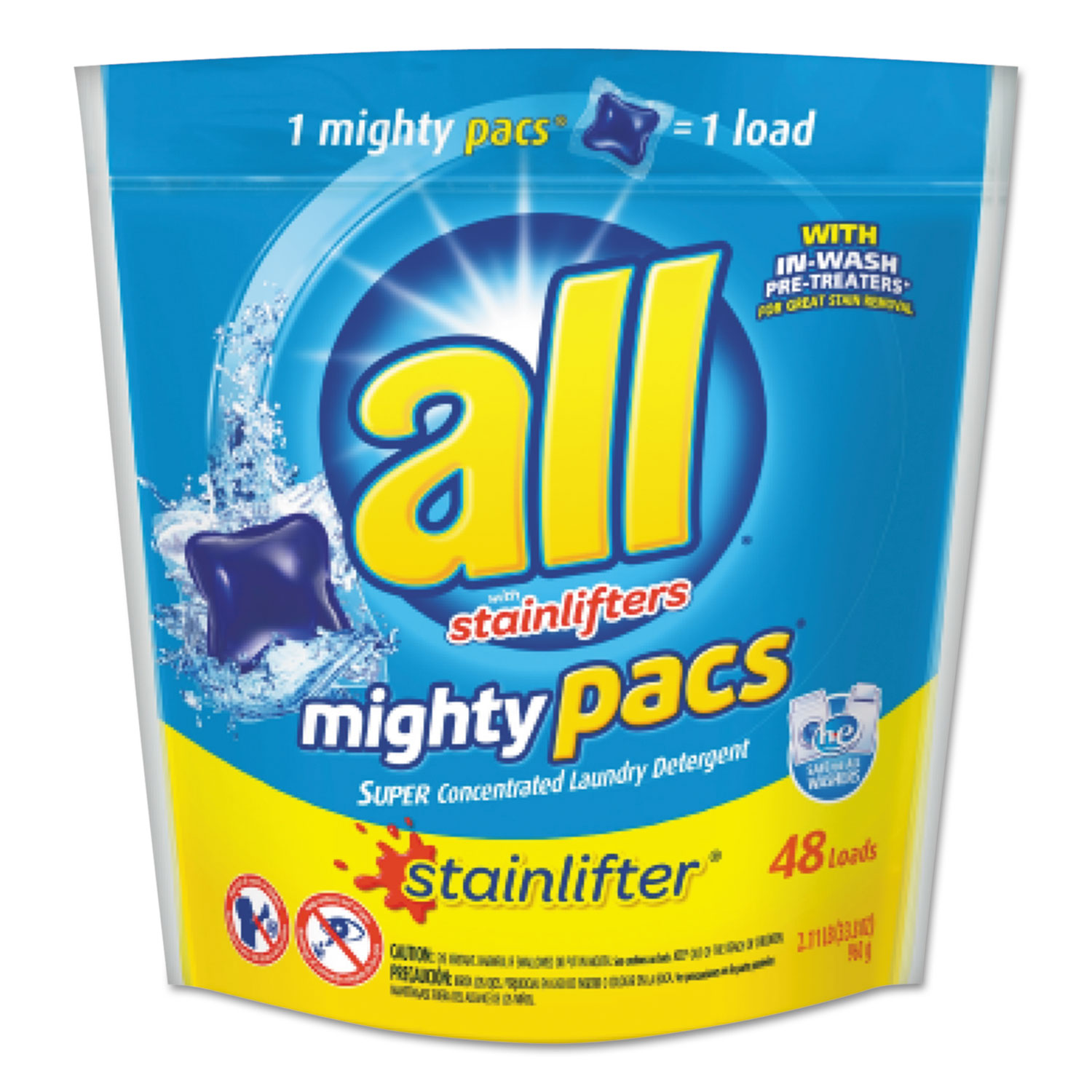 Mighty Pacs Super Concentrated Laundry Detergent, 48 Pacs