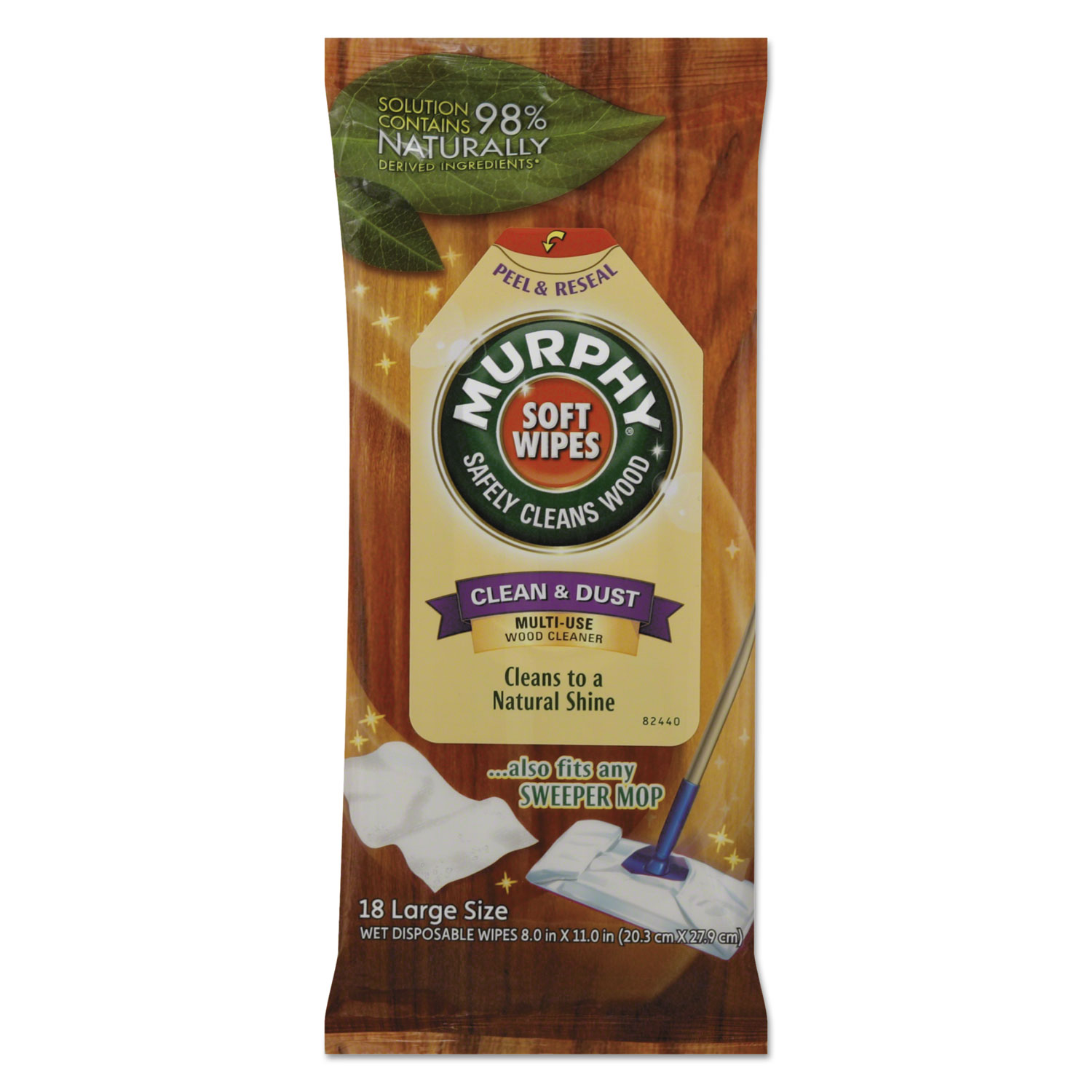  Murphy Oil Soap 25902 Soft Wipe, Cloth, 8 x 11, White, 18/Pack (CPC25902PK) 