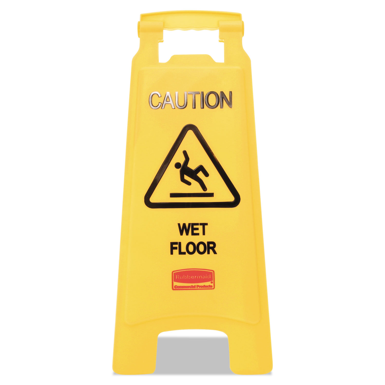  Rubbermaid Commercial FG611277YEL Caution Wet Floor Floor Sign, Plastic, 11 x 12 x 25, Bright Yellow (RCP611277YW) 