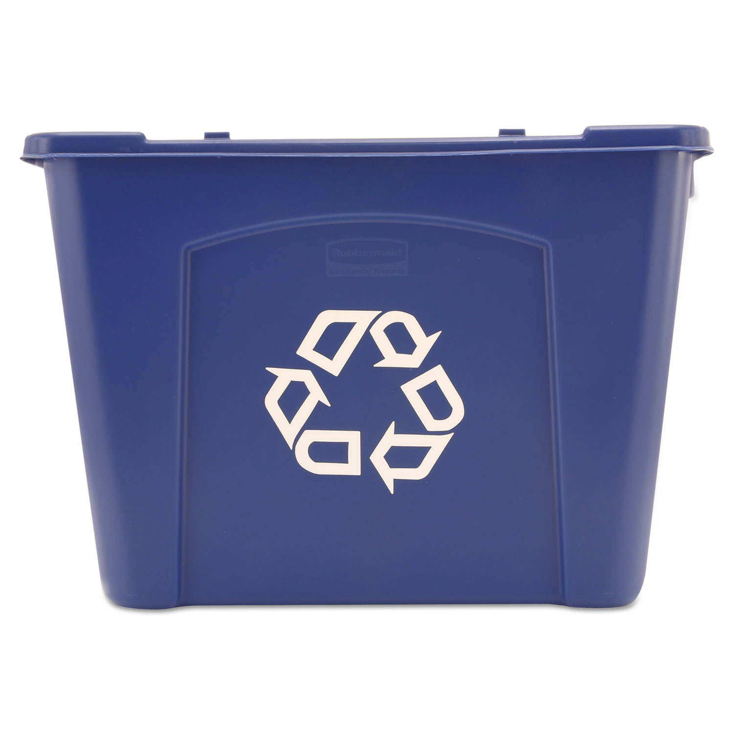  Rubbermaid Commercial FG571473BLUE Stacking Recycle Bin, Rectangular, Polyethylene, 14 gal, Blue (RCP571473BE) 